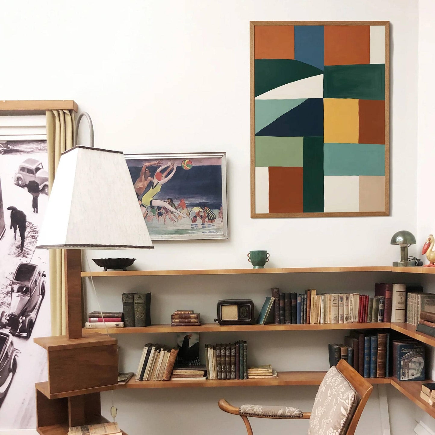 Rustic Colorblocks Painting Print - HypeSheriff