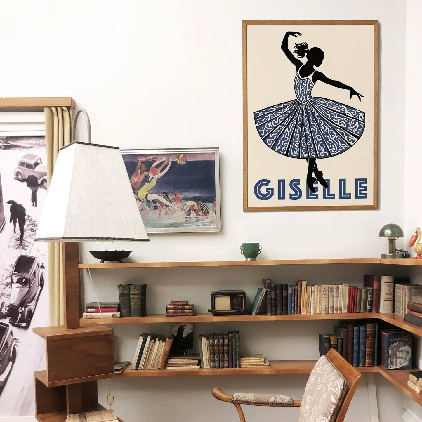 Giselle Retro Ballerina Wall Art Print - HypeSheriff