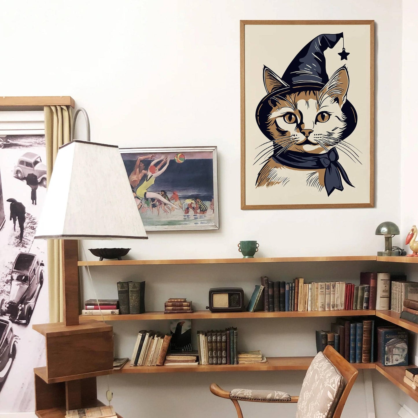 Witchy Whiskers Cat Poster - HypeSheriff