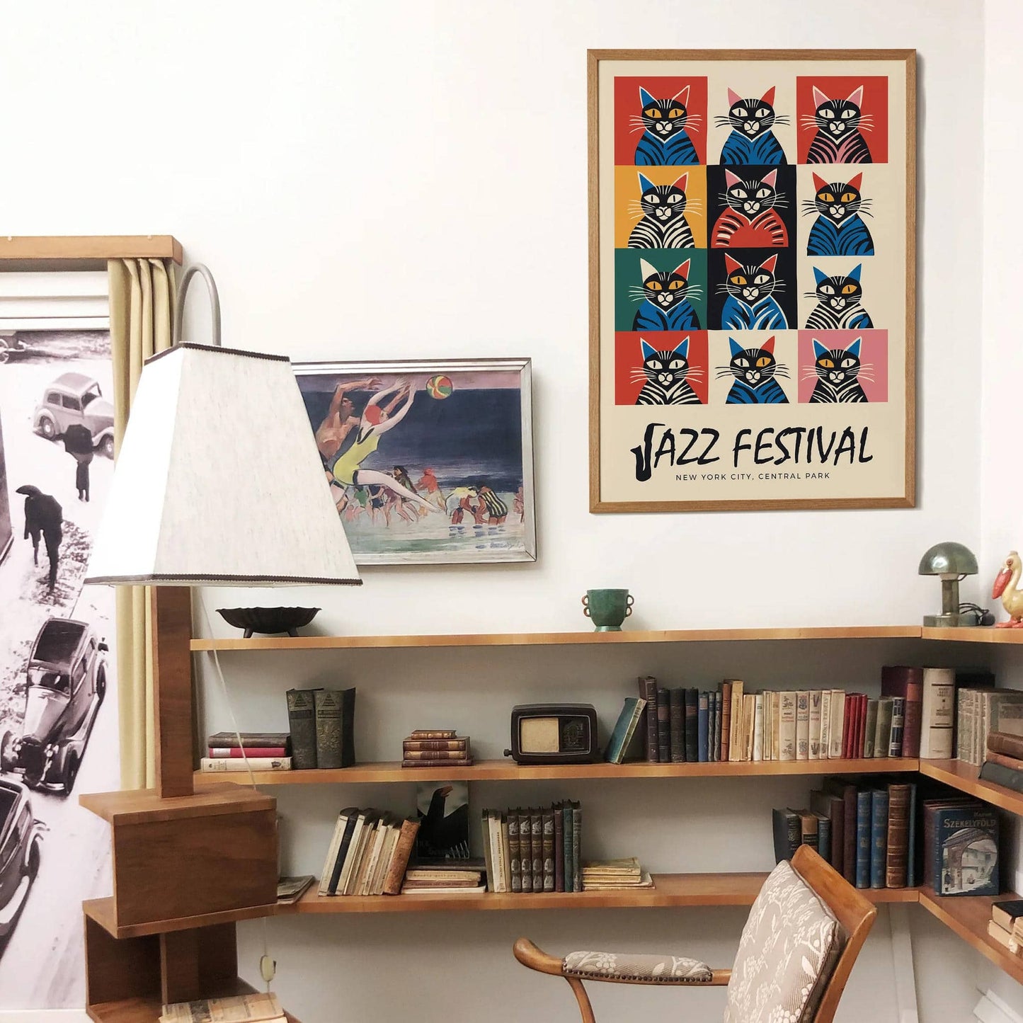 Jazz Festival in NYC Central Park Cats Poster