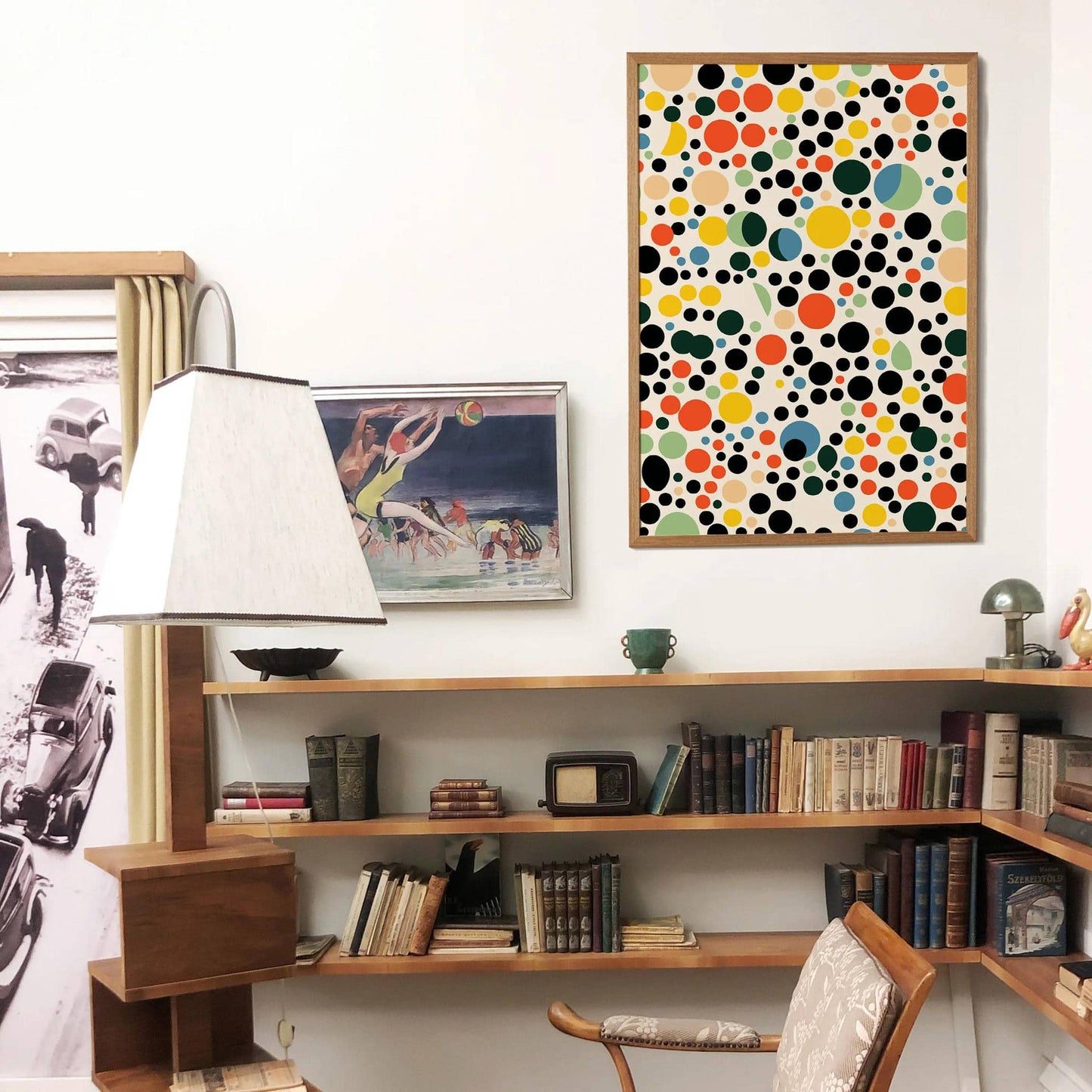 MCM Abstract Dots Art Print - HypeSheriff