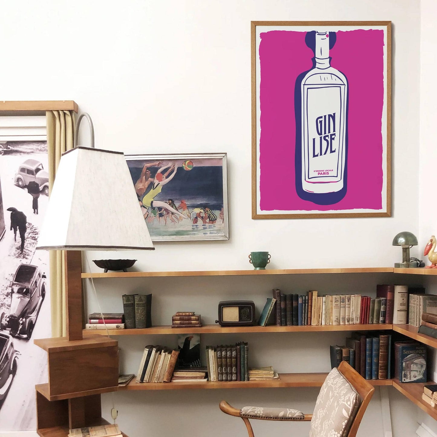 Retro Gin Lise Paris Poster - HypeSheriff