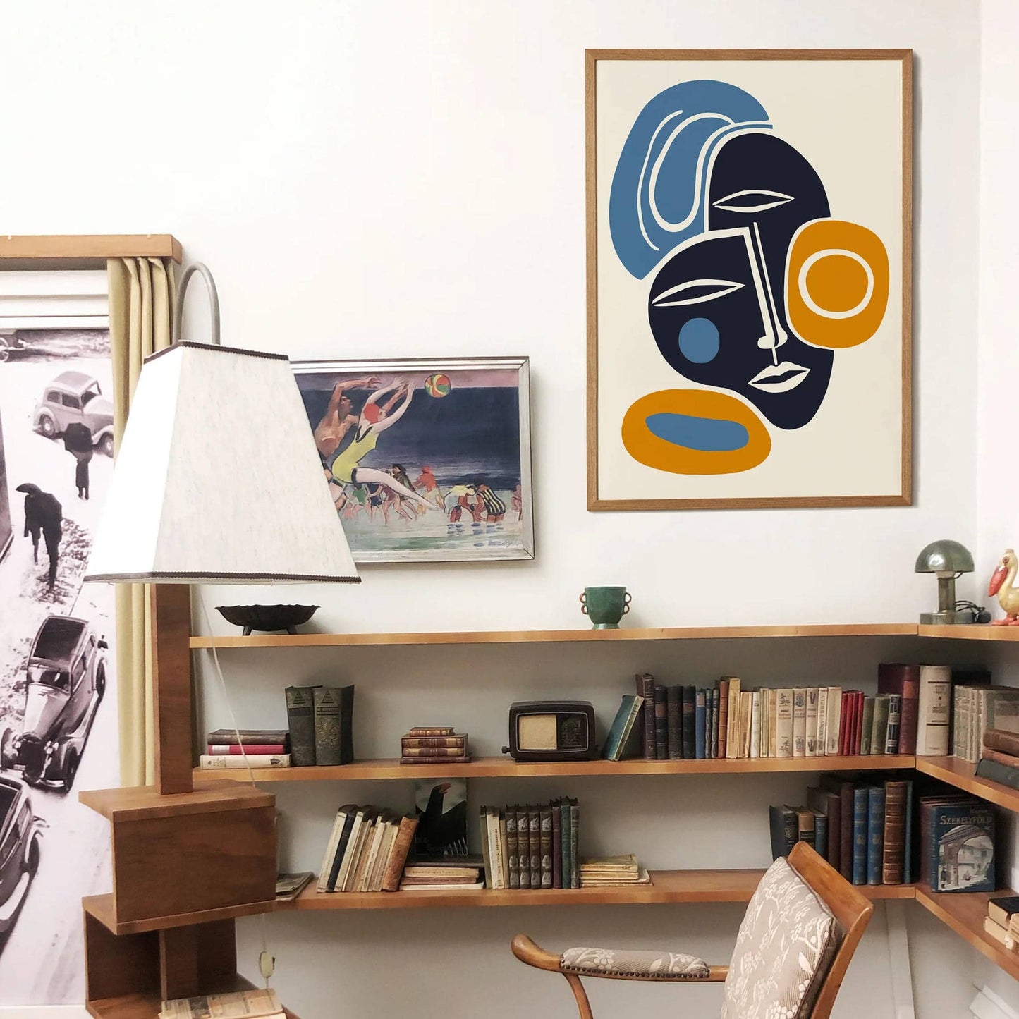 Modern Abstract Face Art Print - HypeSheriff