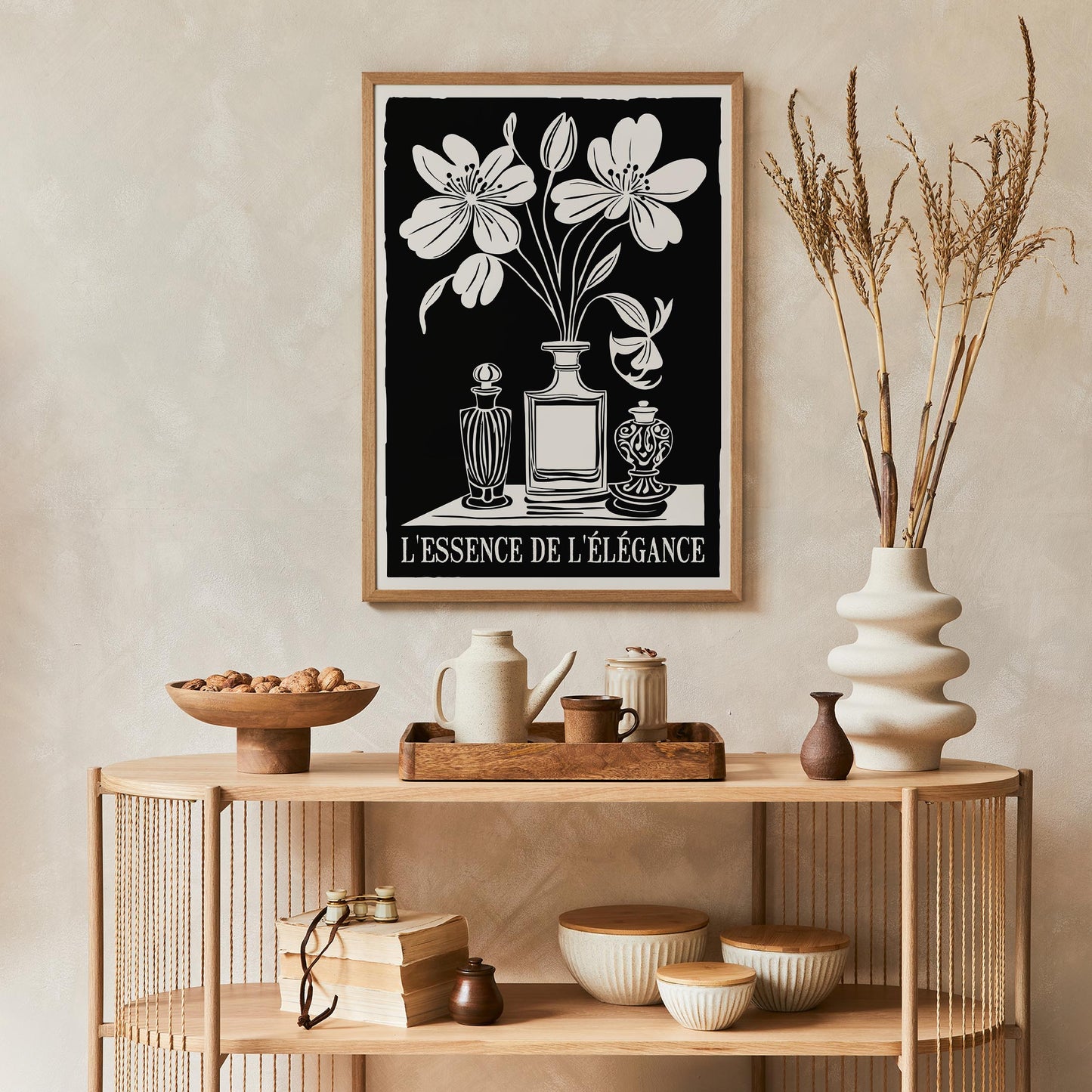 Monochrome Paris Perfume Wall Art