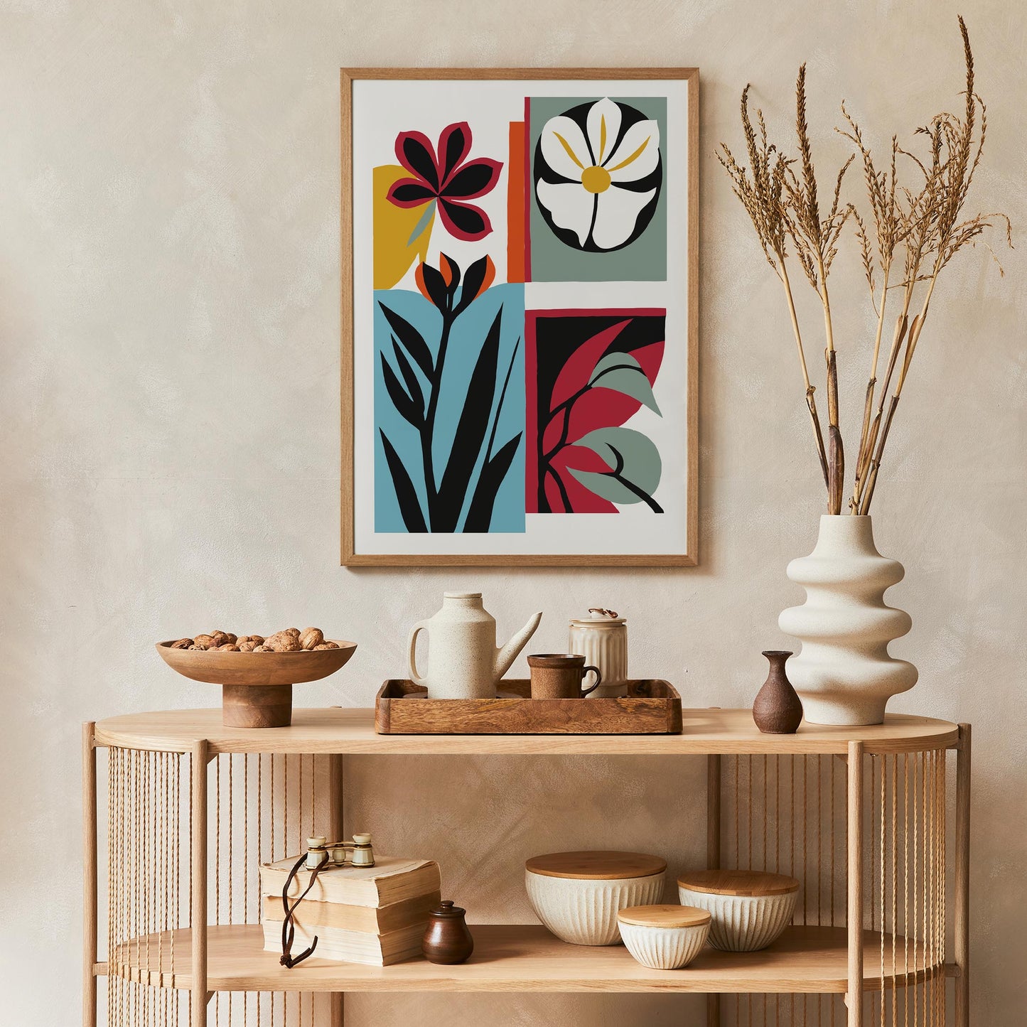 Modern Floral Wall Art Print