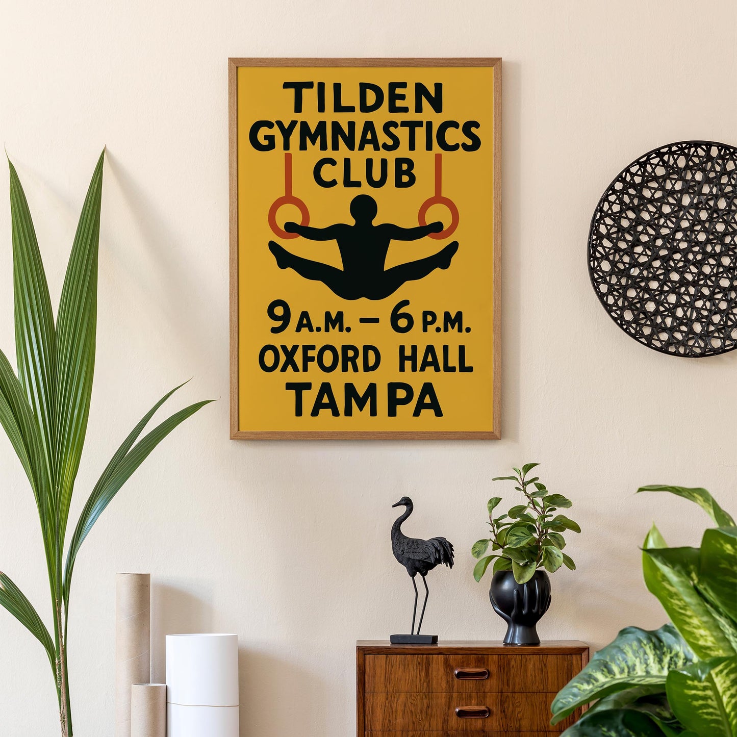 Retro Gymnastics Rings Poster