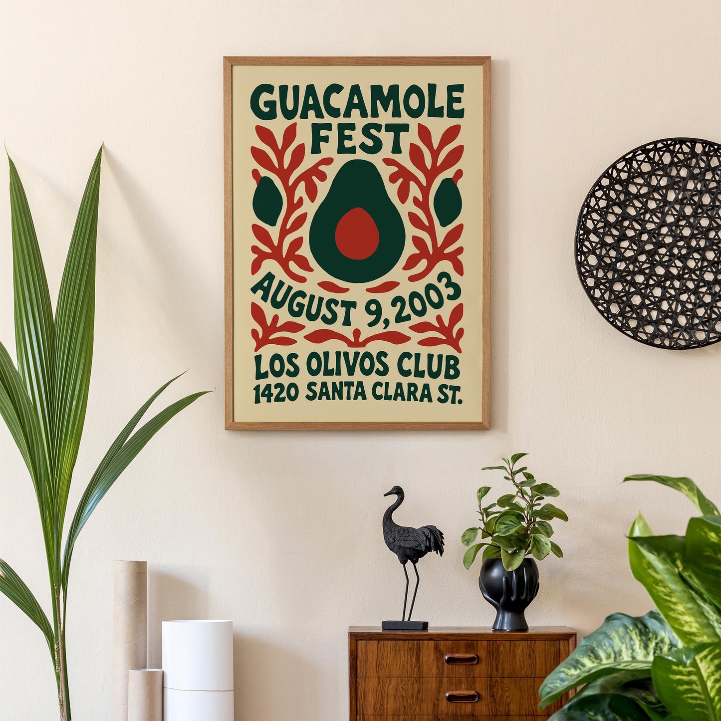 Guacamole Fest Retro Poster