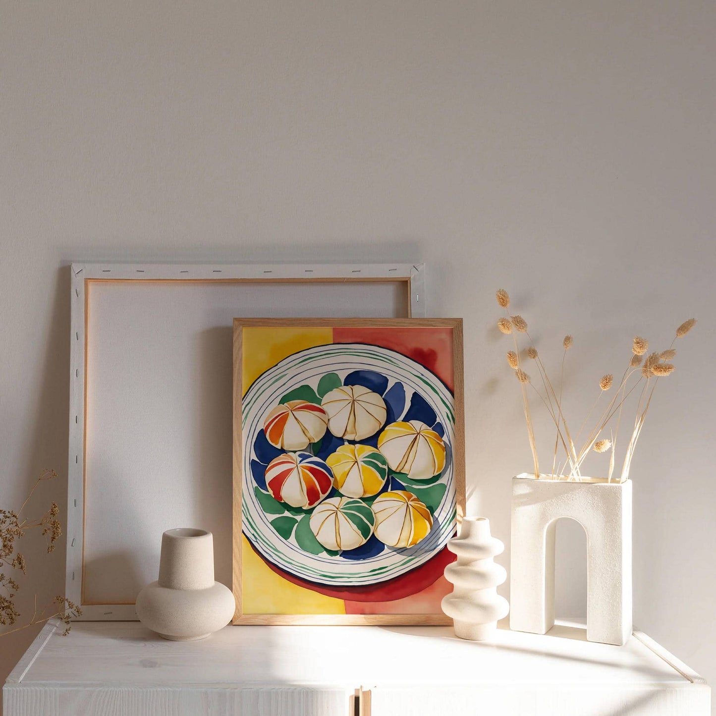 Colorful Dumplings Artistic Wall Art Print