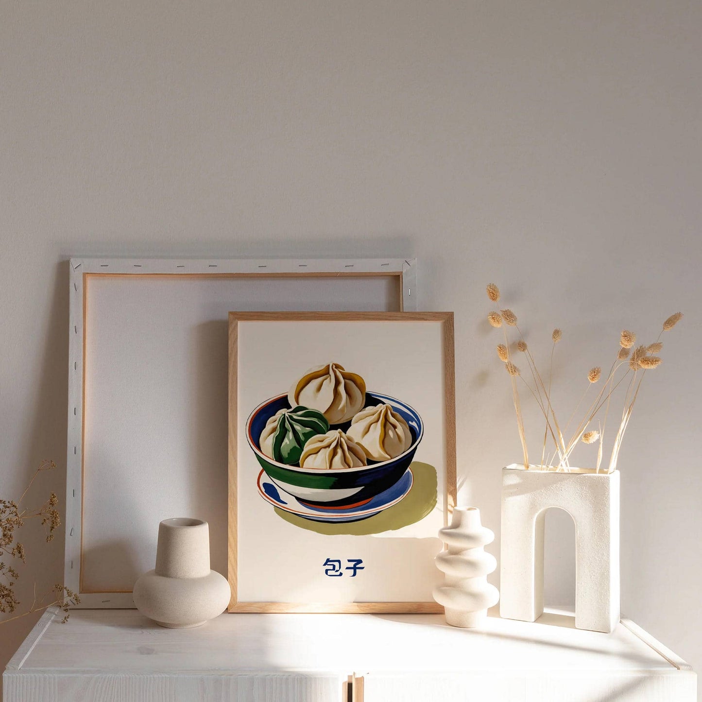 Steamed Bao Buns Food Art Print