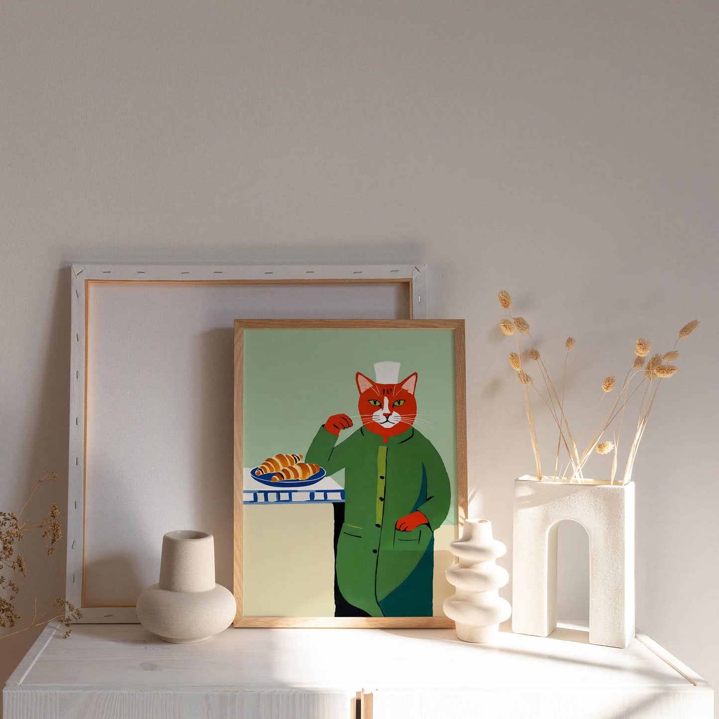 Cat Croissants Retro Prints - HypeSheriff