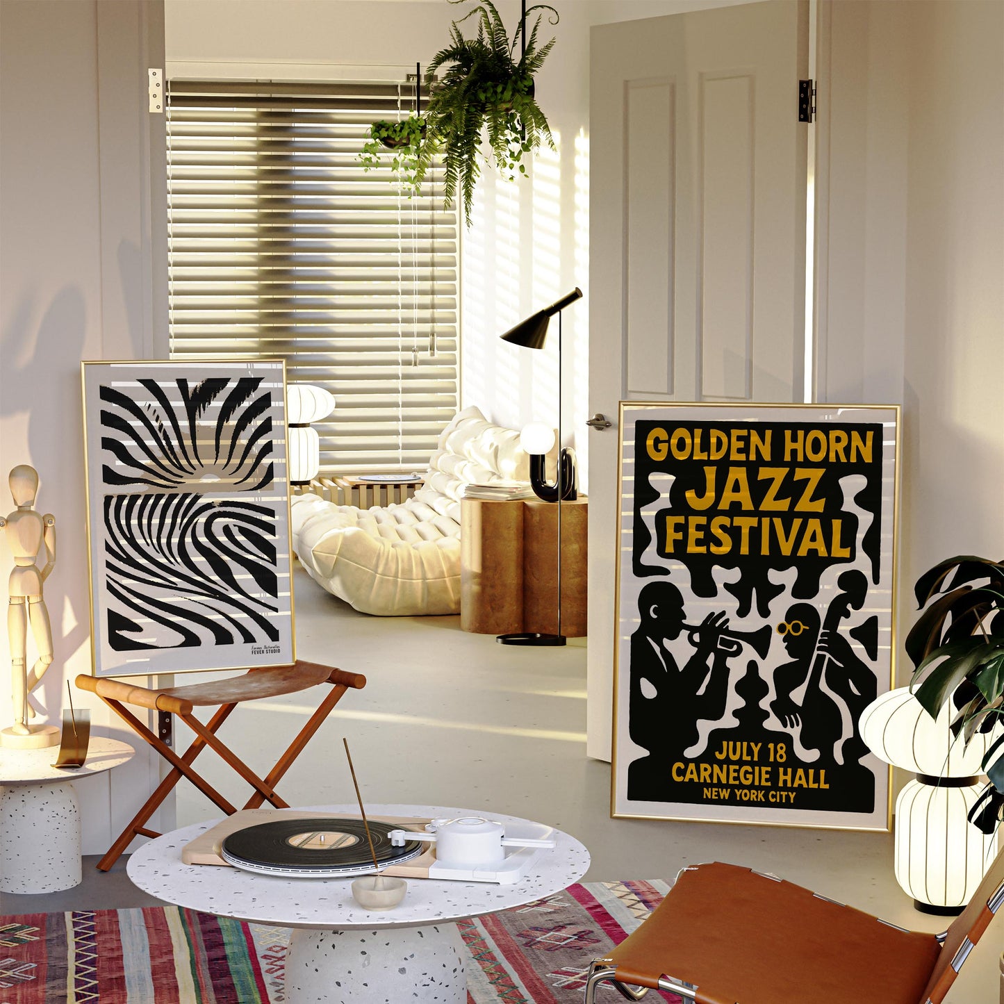 Retro Jazz Festival Poster Print