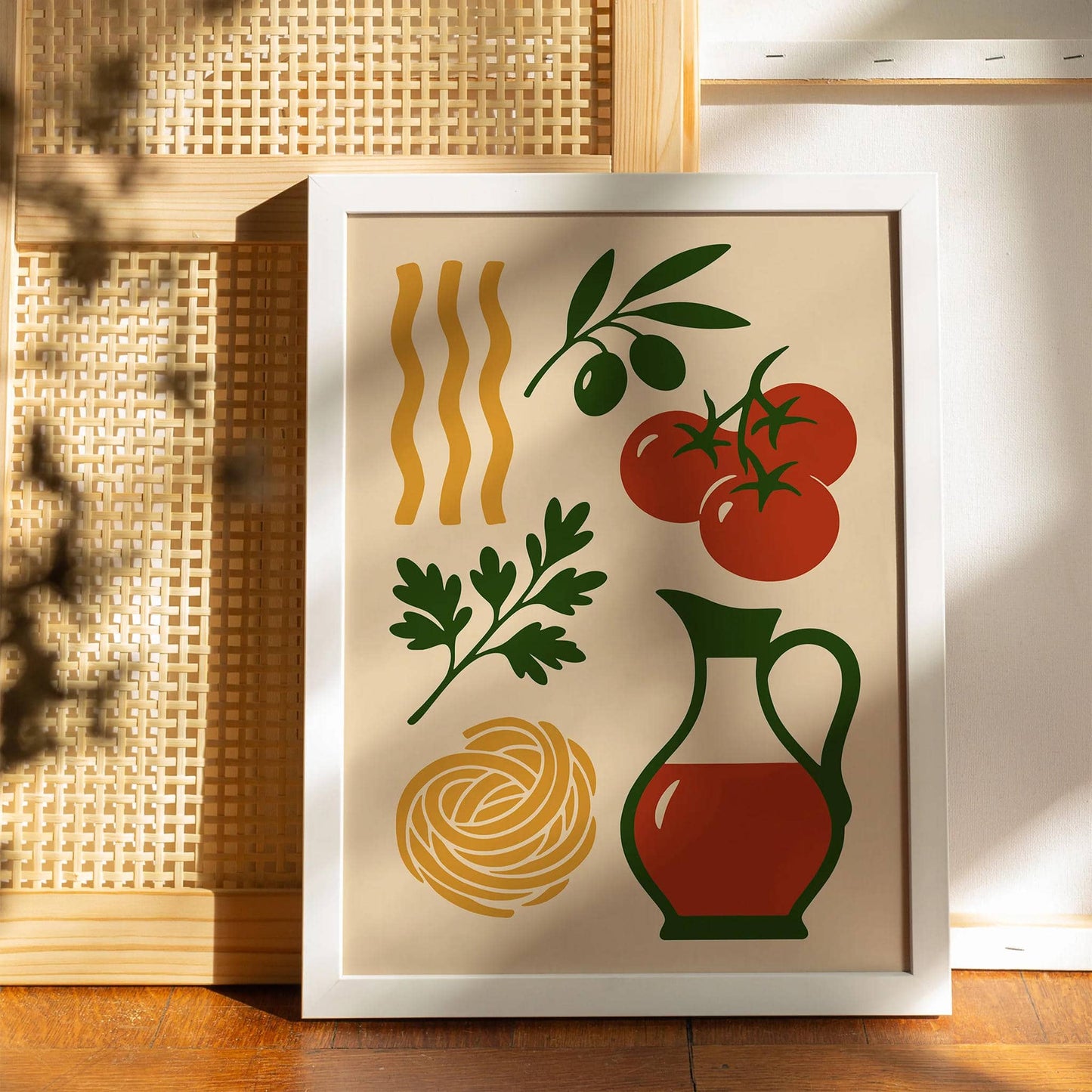 Italian Foodie Poster - Kitchen Art Print
