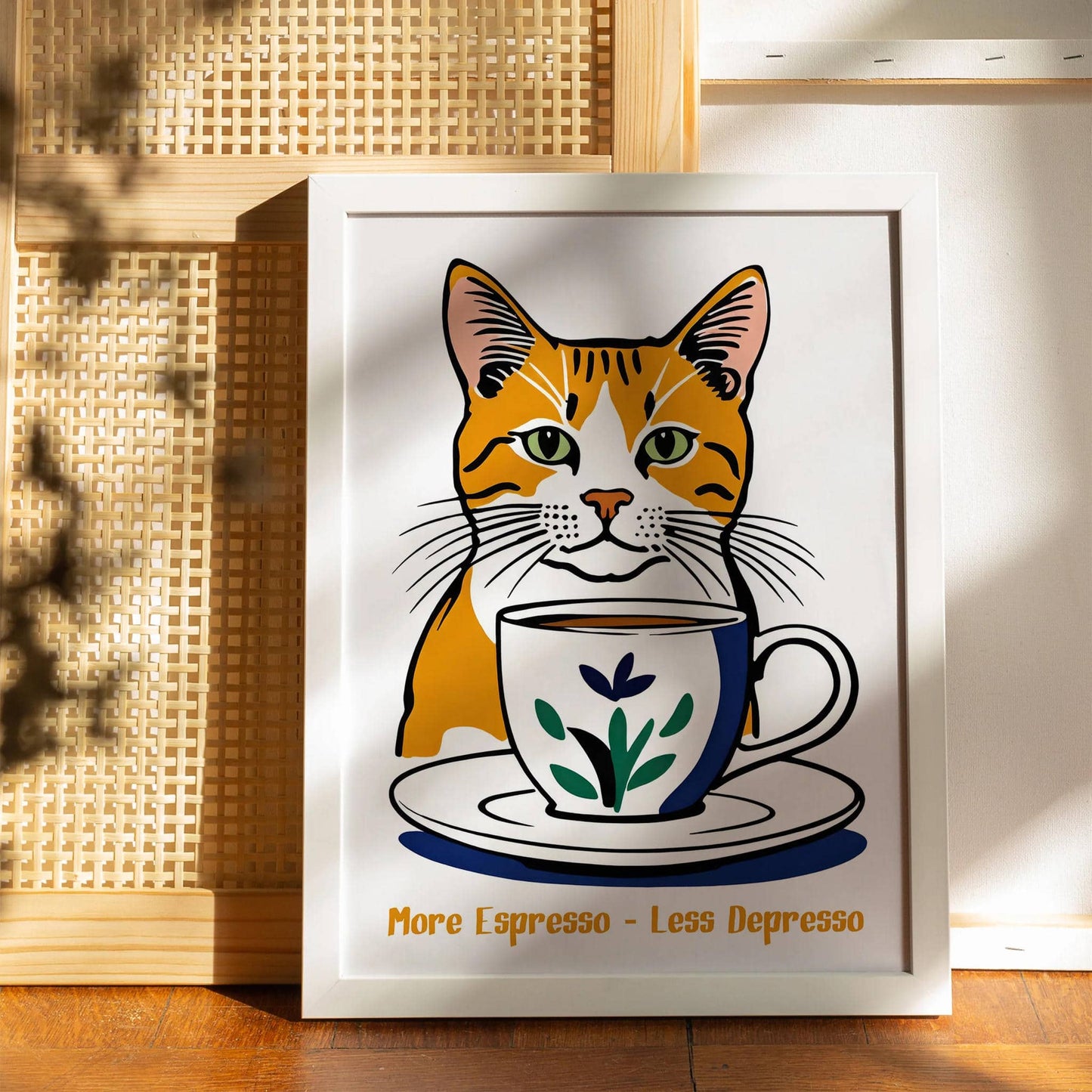 More Espresso Less Depresso Wall Art Print