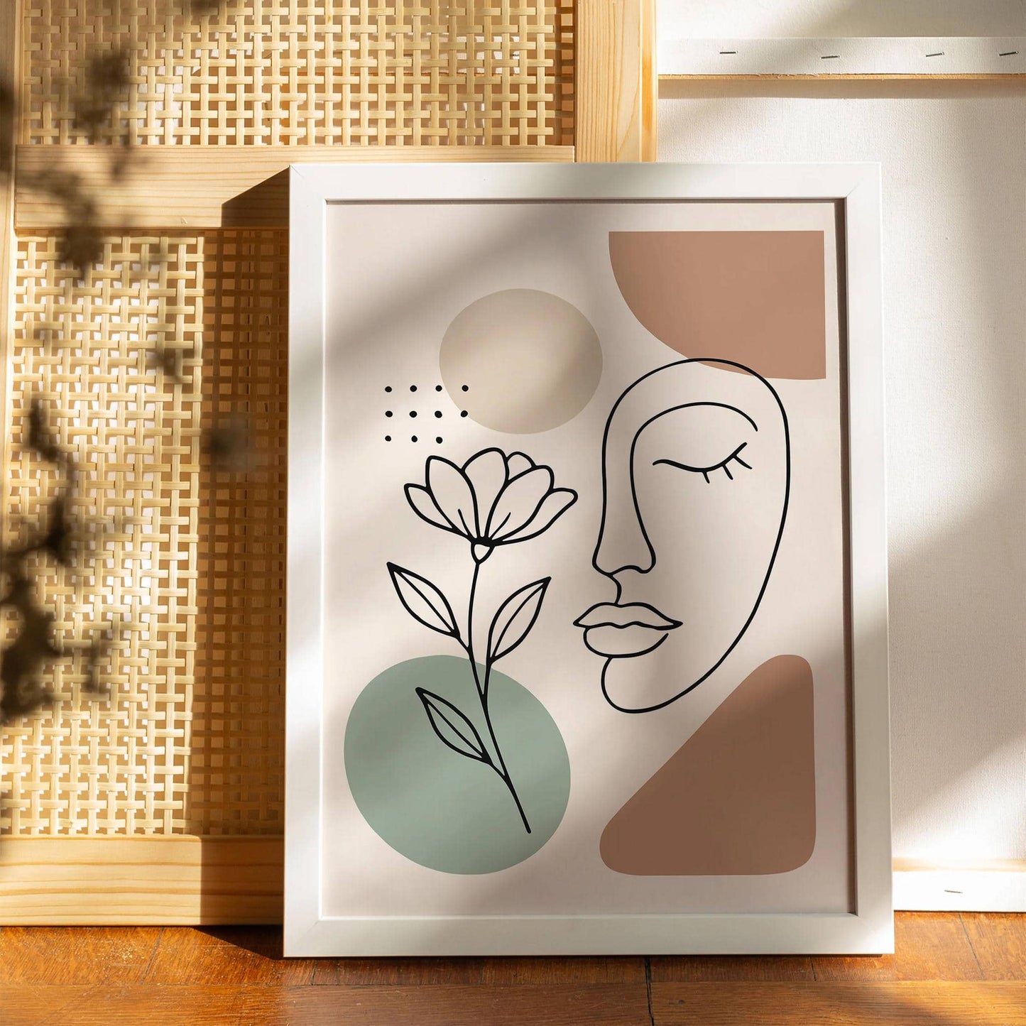 Elegant Female Face Poster – Line Art Minimalist Wall Print