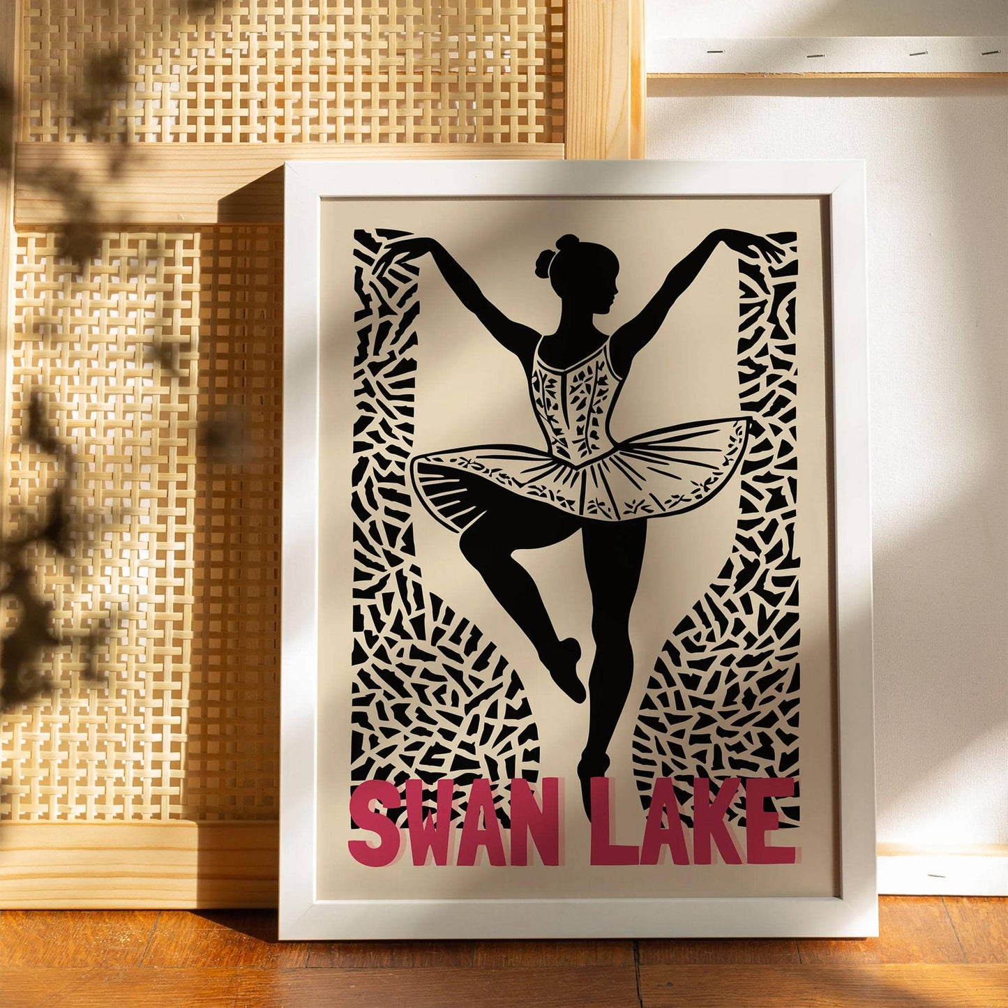 Swan Lake Retro Ballerina Poster - HypeSheriff