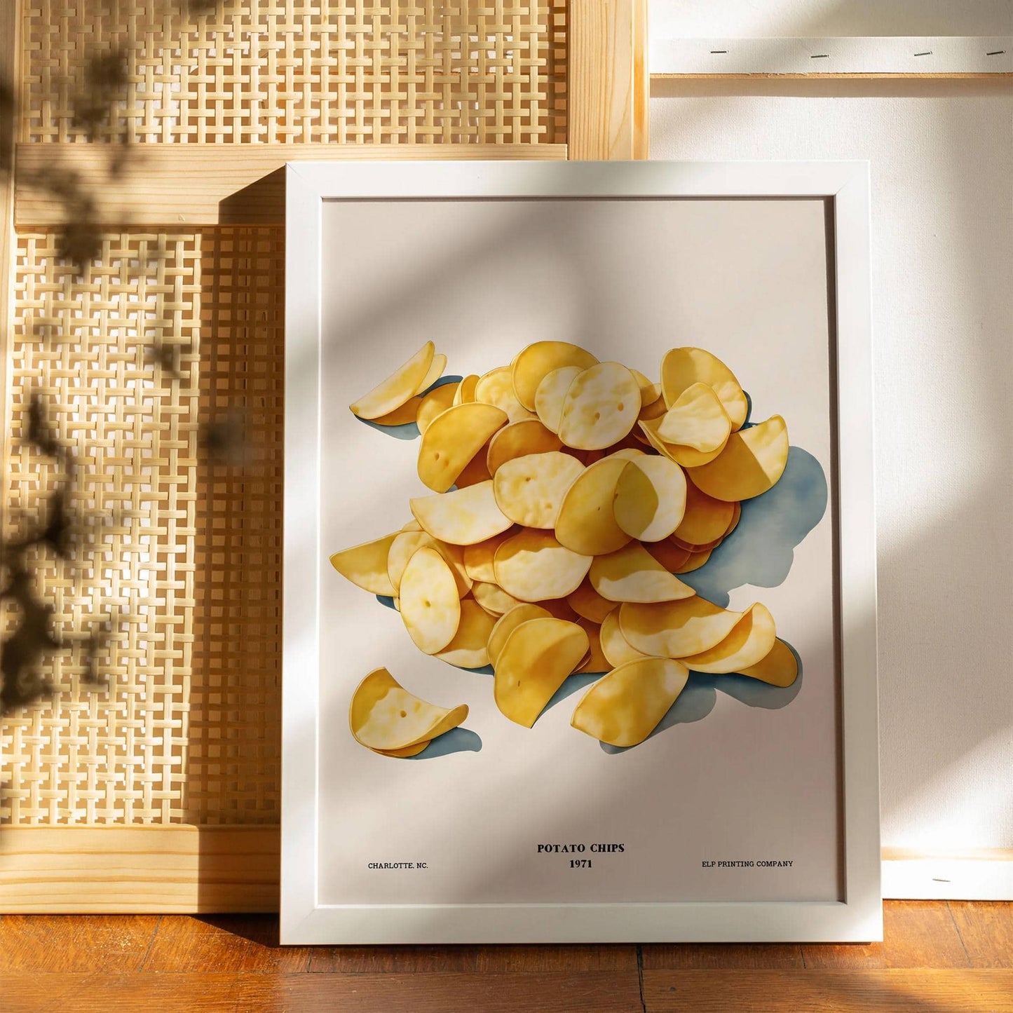 Vintage 1971 Potato Chips Art Print