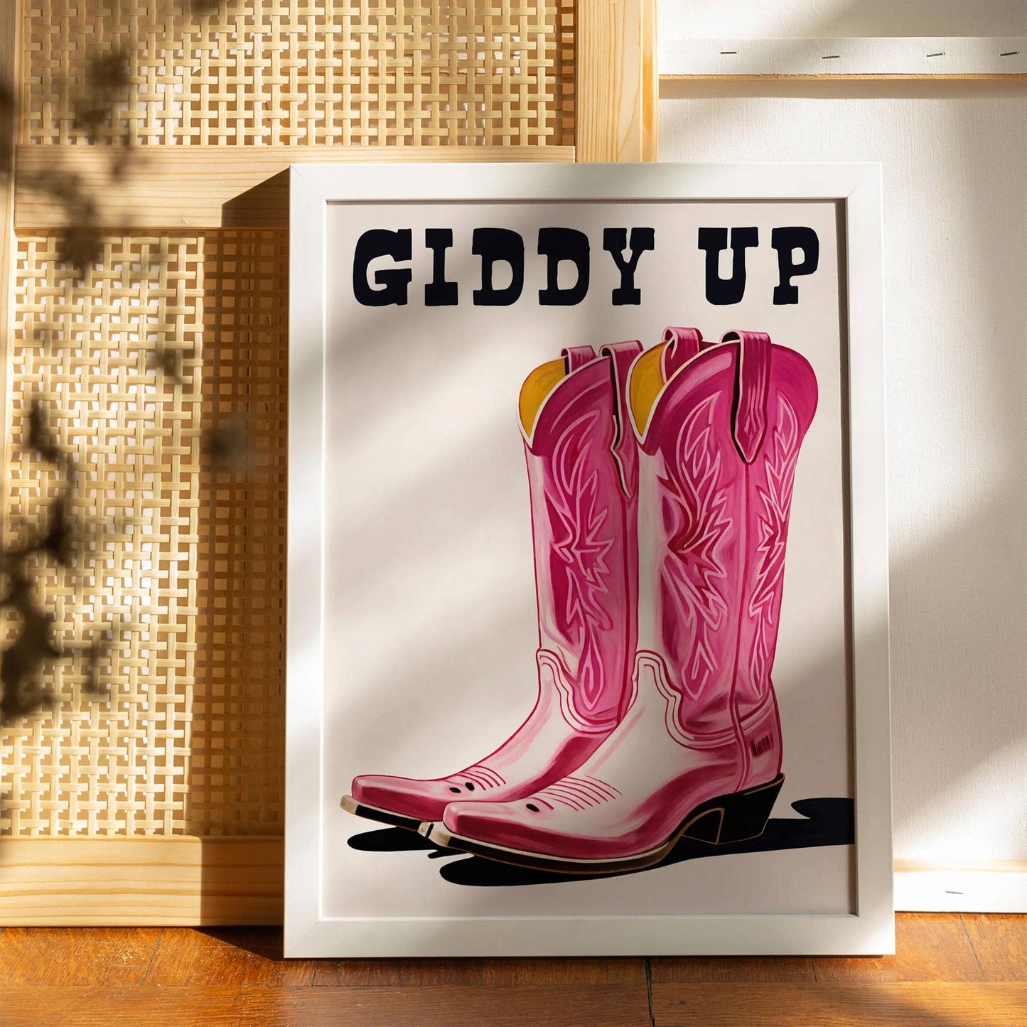 Giddy Up! Cowgirl Boots Poster - HypeSheriff