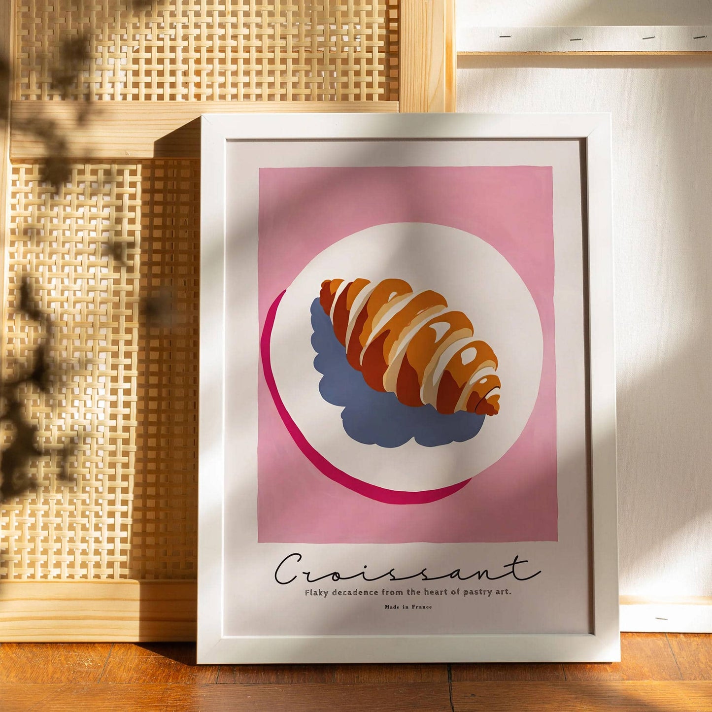 Croissants Made in Frane Wall Art Print