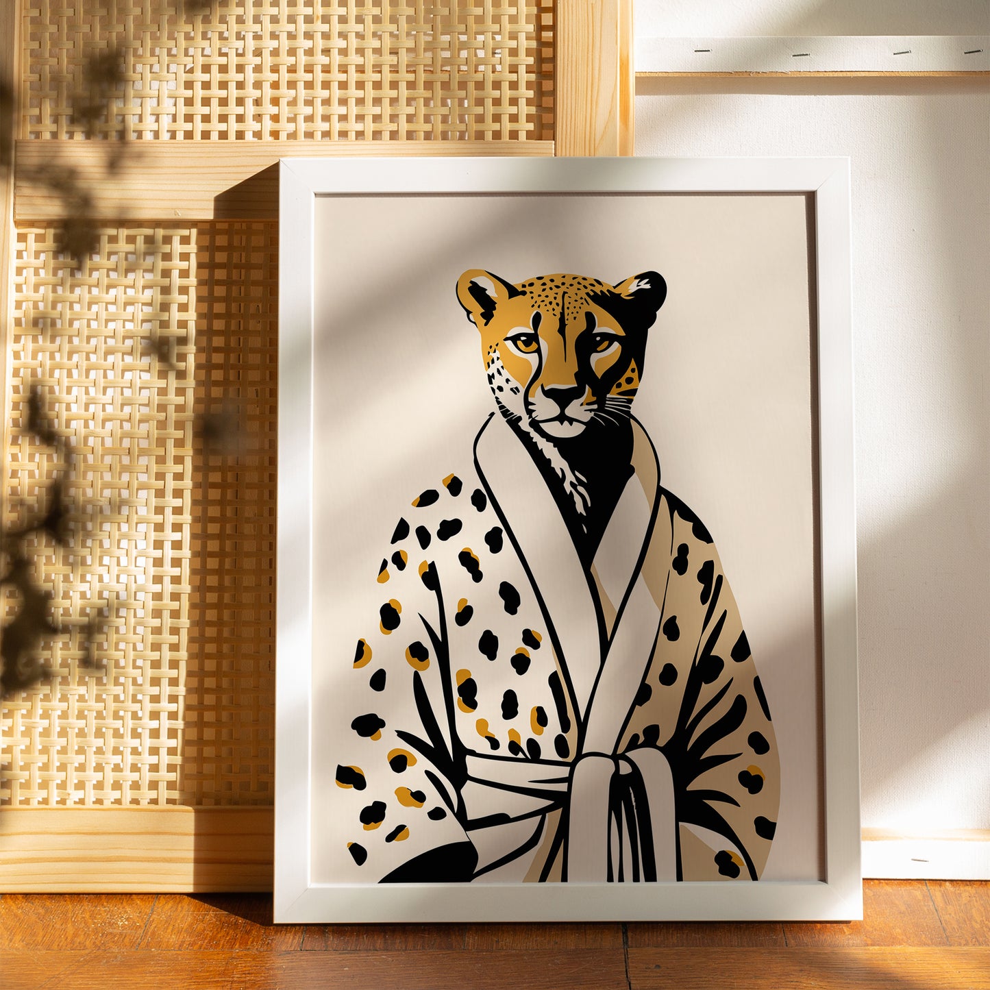 Bathrobe Cheetah Wall Art