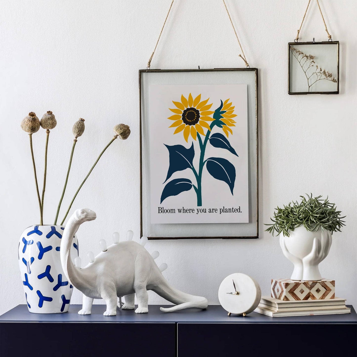 Motivational Floral Poster - Bloom where you are planted - HypeSheriff