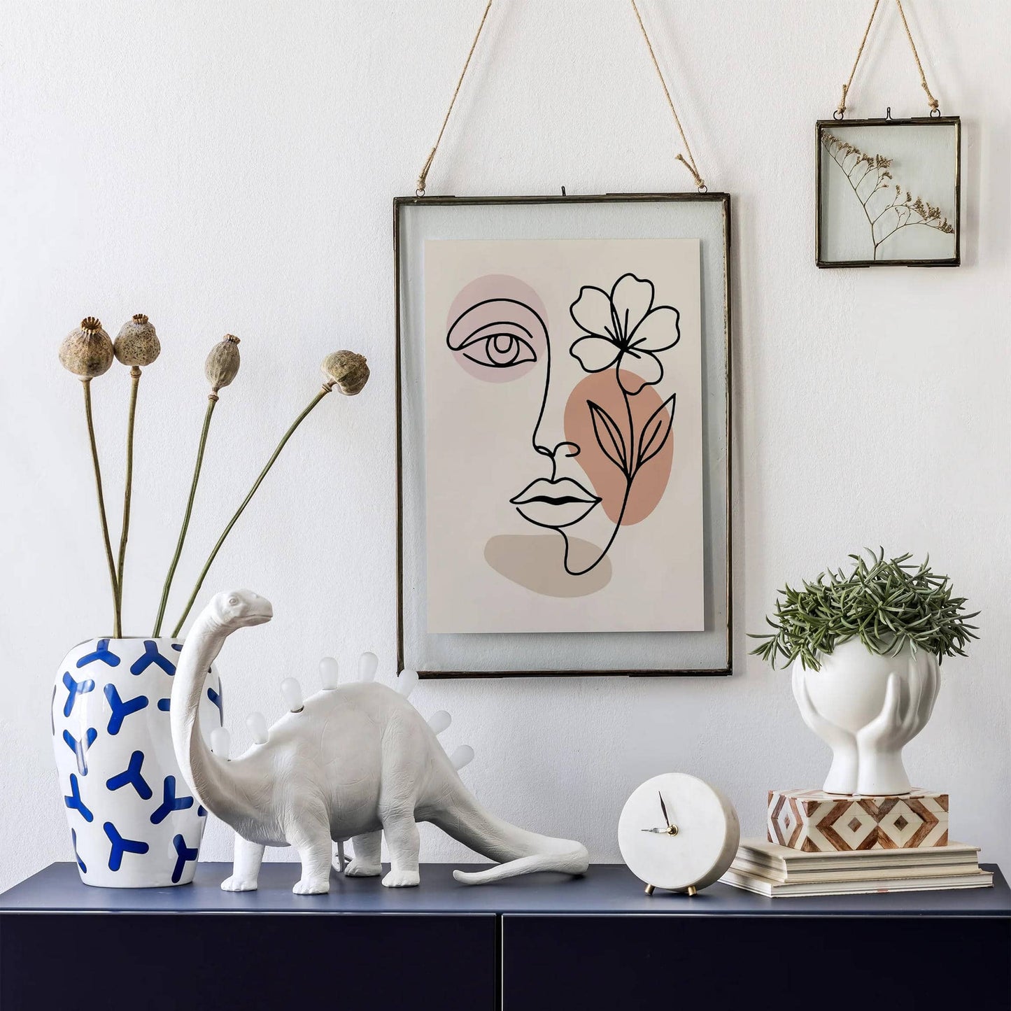 Line Art Woman Face Poster 2025