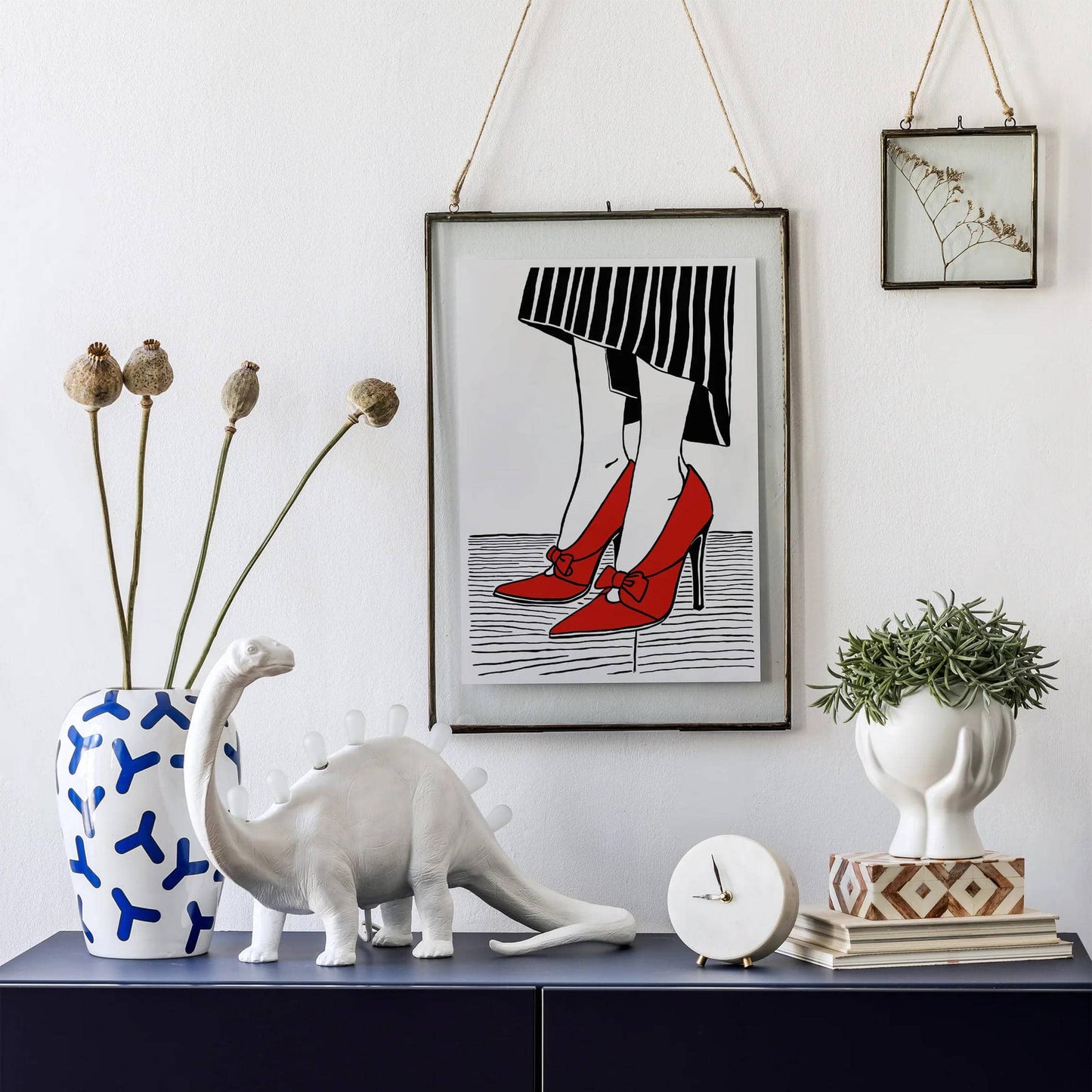 Red Heels Elegance Fashion Wall Art - HypeSheriff