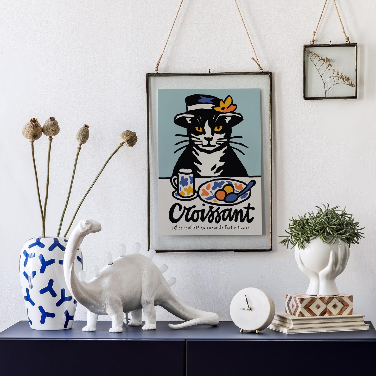 Cat Cafe Poster Wall Art
