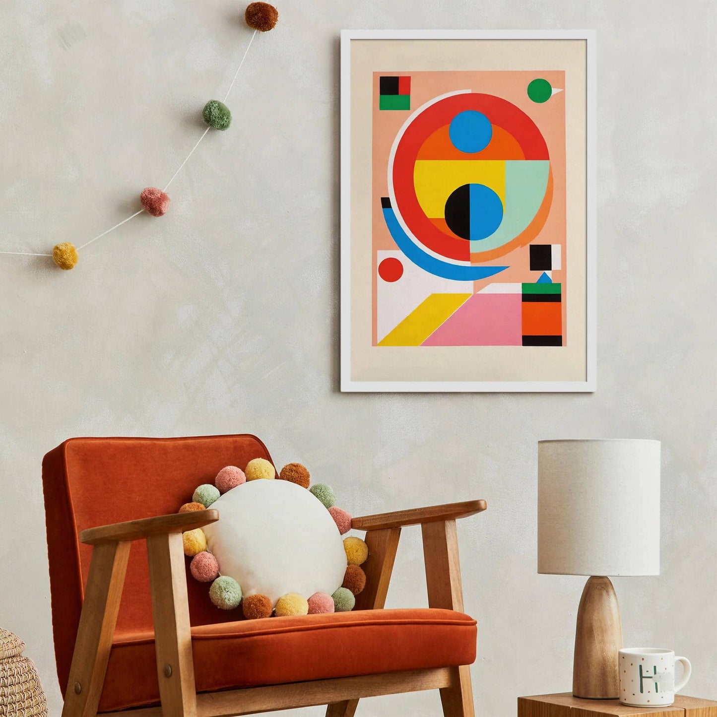 Abstract MCM Summer Shapes Art Print - HypeSheriff