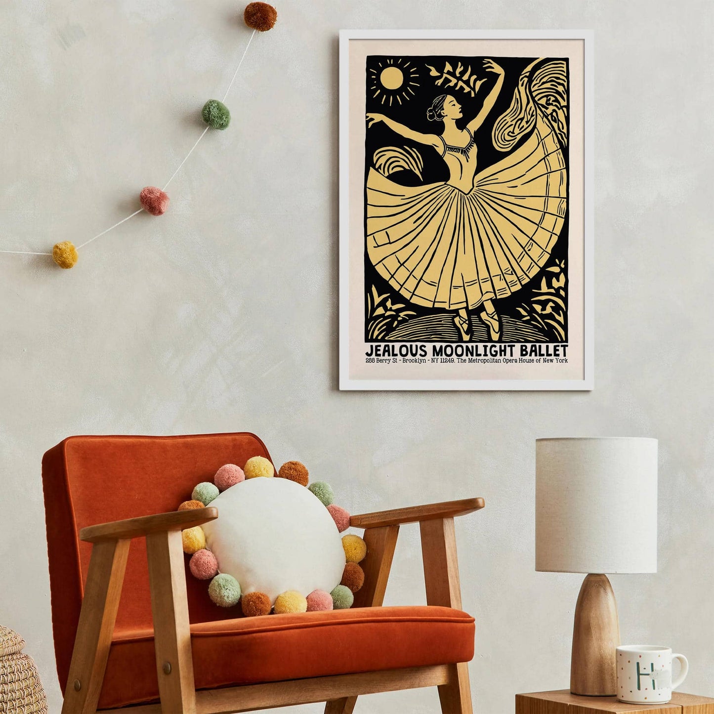 Jealous Moonlight Ballet Retro Poster