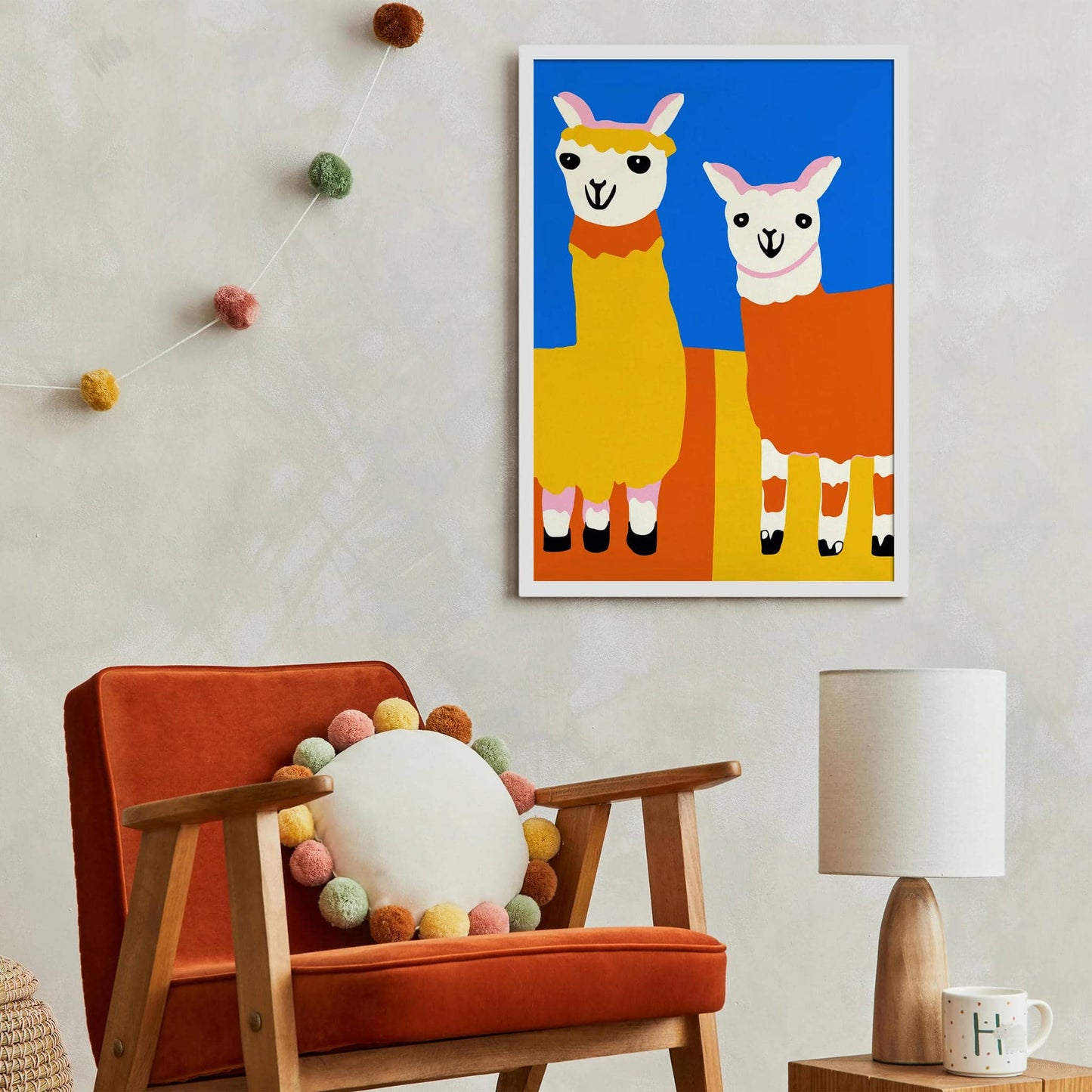 Cute Alpacas Wall Art Print - HypeSheriff