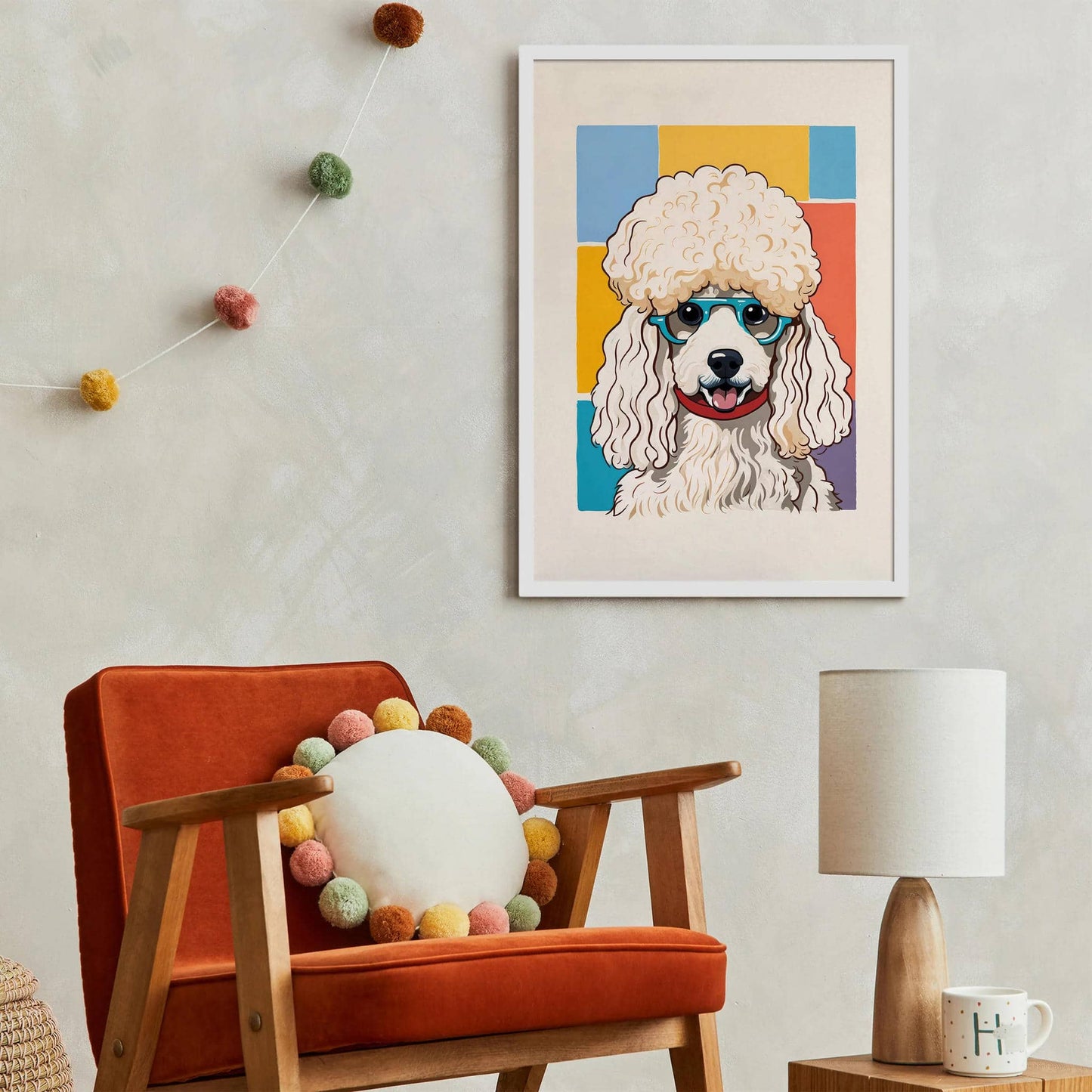 Noodle Poodle Dog Portrait Poster - HypeSheriff