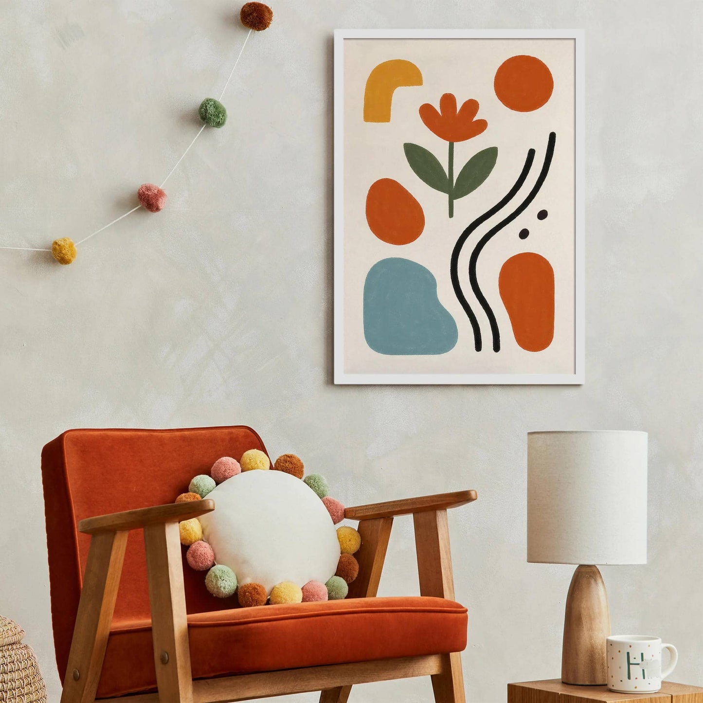Retro Abstract Print - Minimalist Home Decor