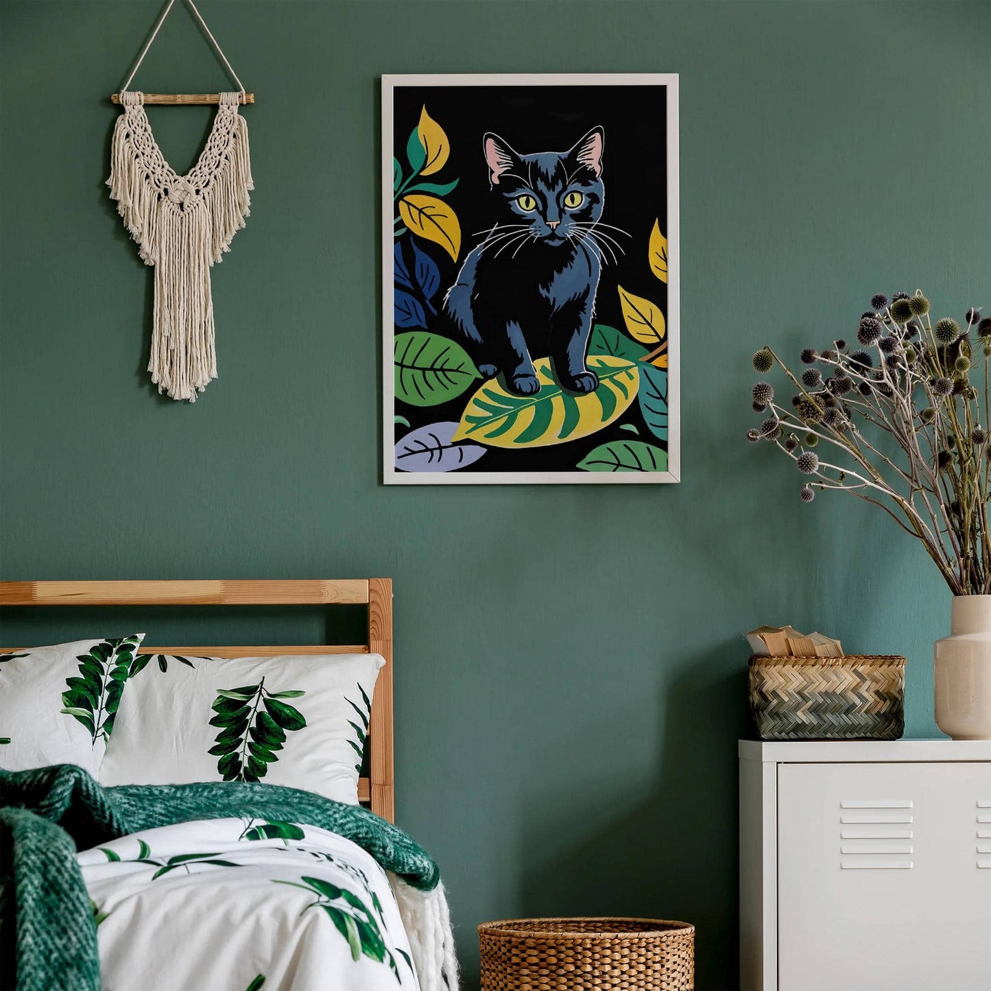 Cute Illustrated Cat Art Print - HypeSheriff