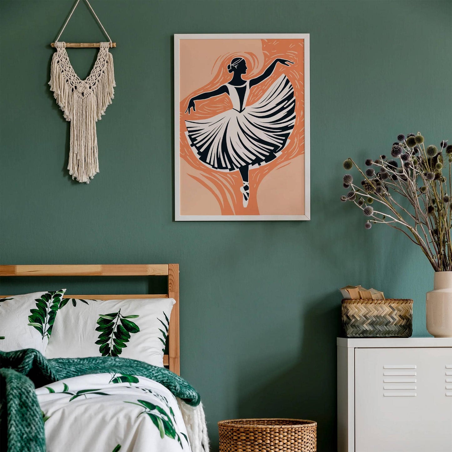 Retro Ballerina Wall Art Print - HypeSheriff