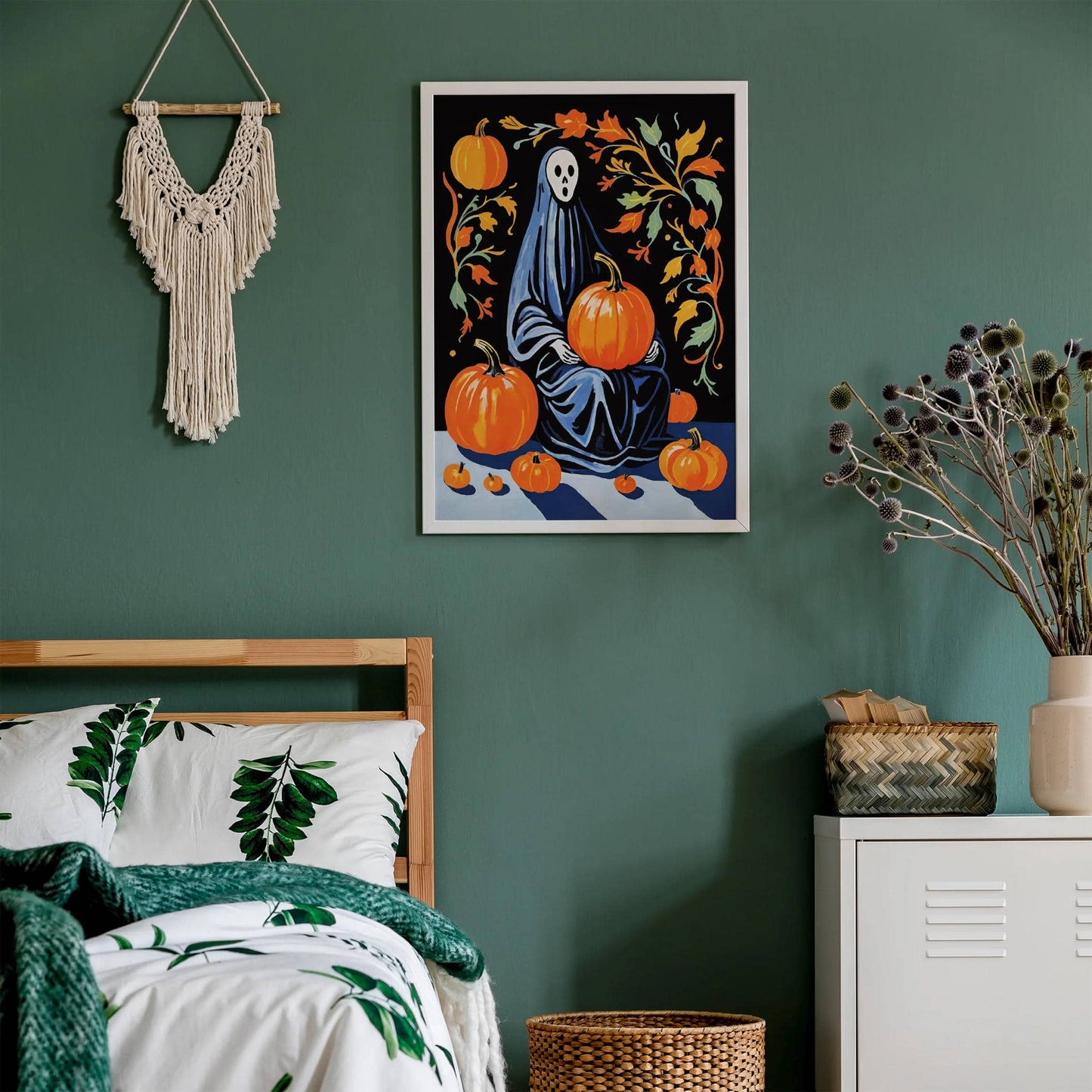 Spooky Halloween Ghost Art Print - HypeSheriff