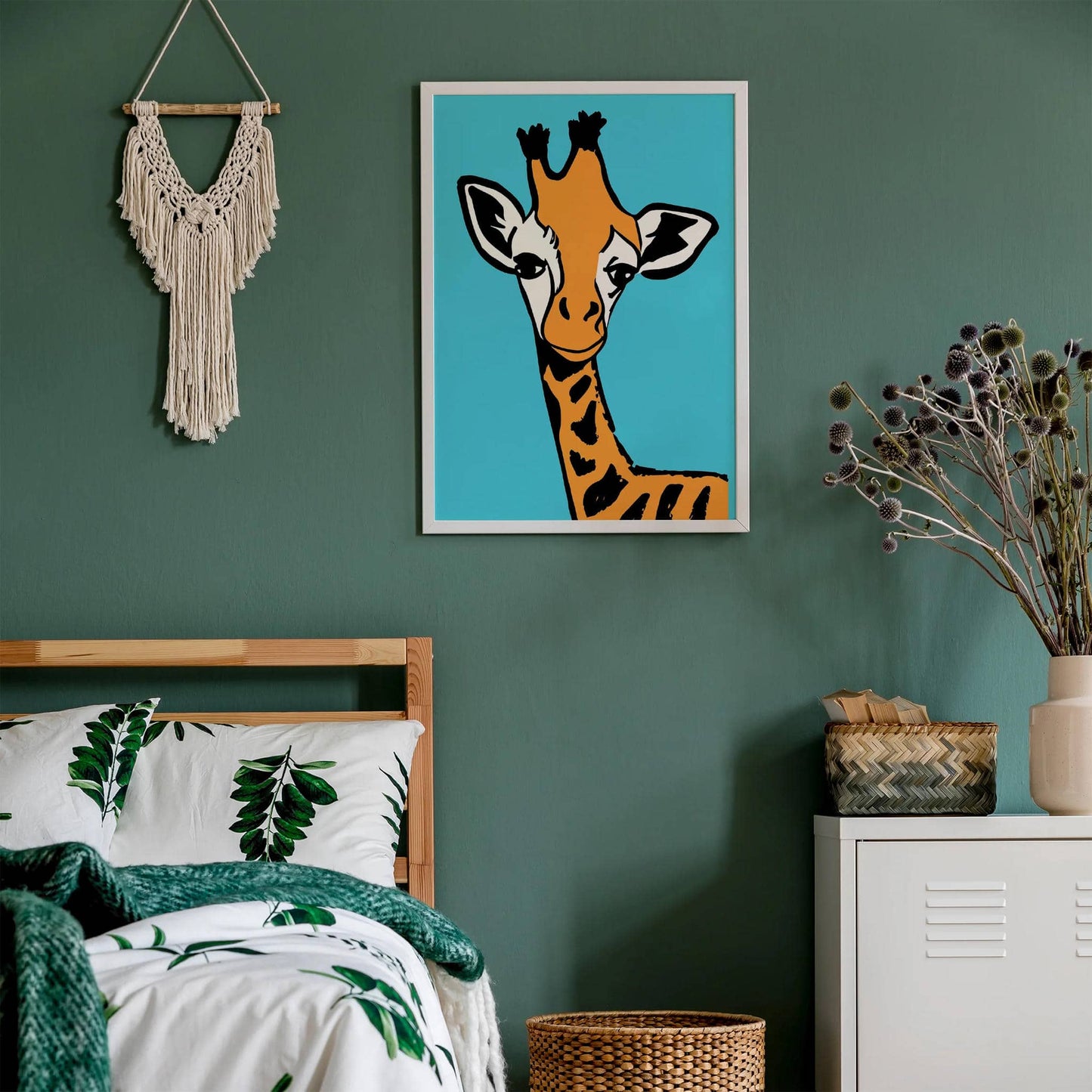 Cute Baby Giraffe Wall Art Print - HypeSheriff