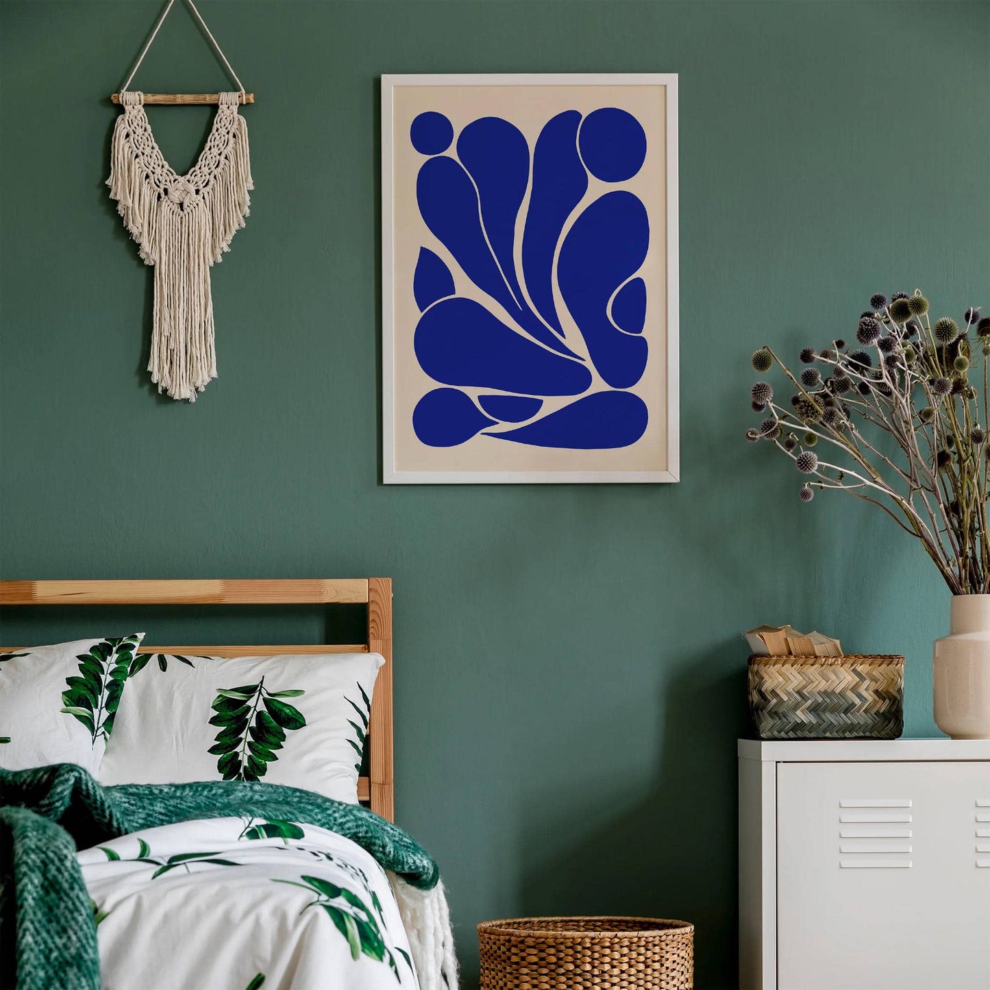 Blue Organic Modern Shapes Print - HypeSheriff