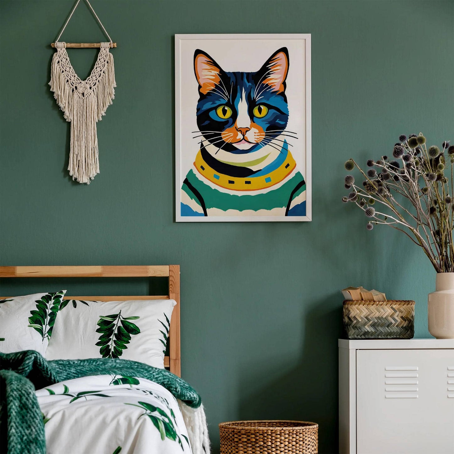 Cat in Sweater Art Poster - HypeSheriff