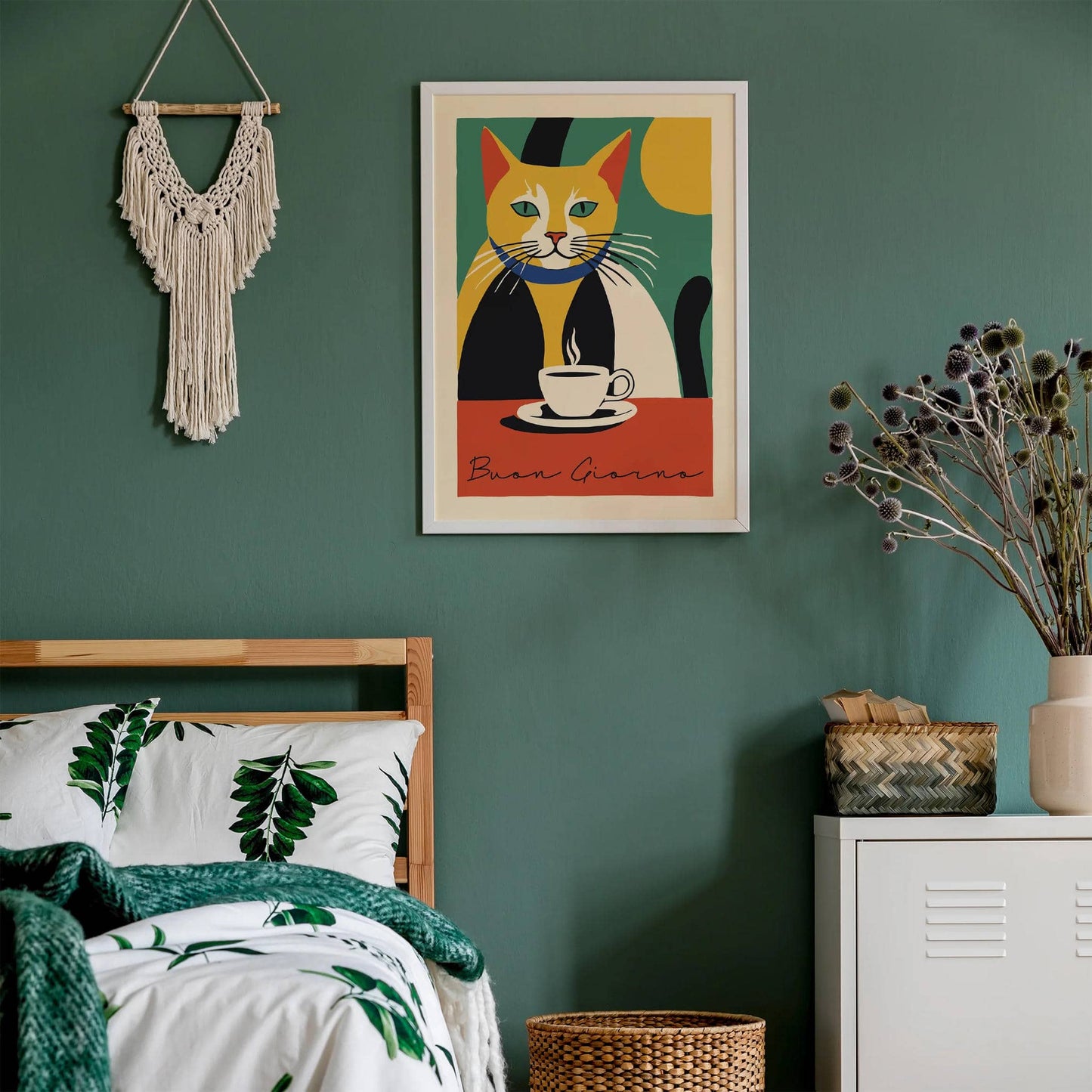 Buon Giorno Coffee Cat Poster - HypeSheriff