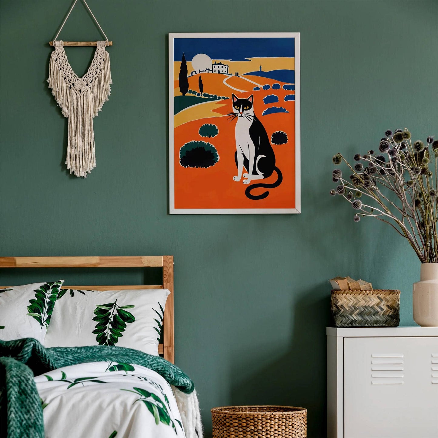 Cute Folk Cat Poster - HypeSheriff