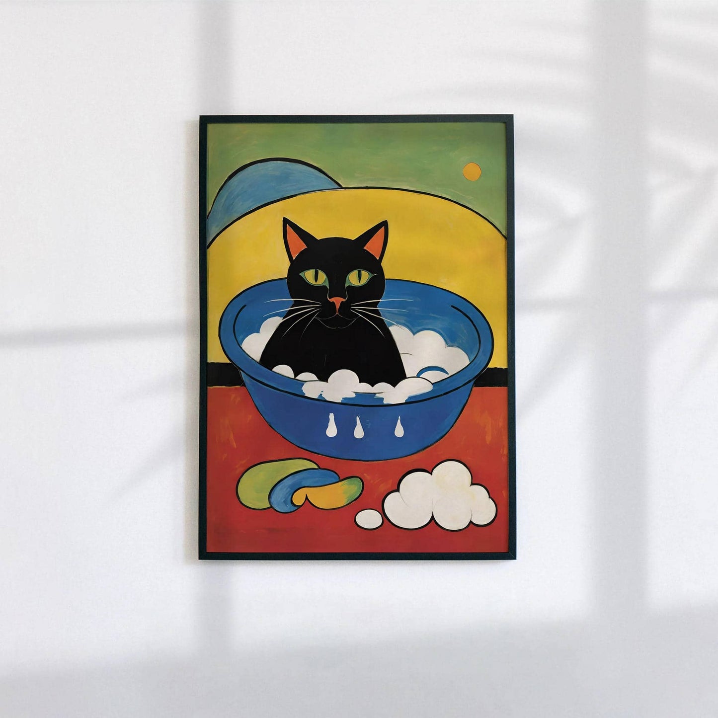 Cat Bath Art Print