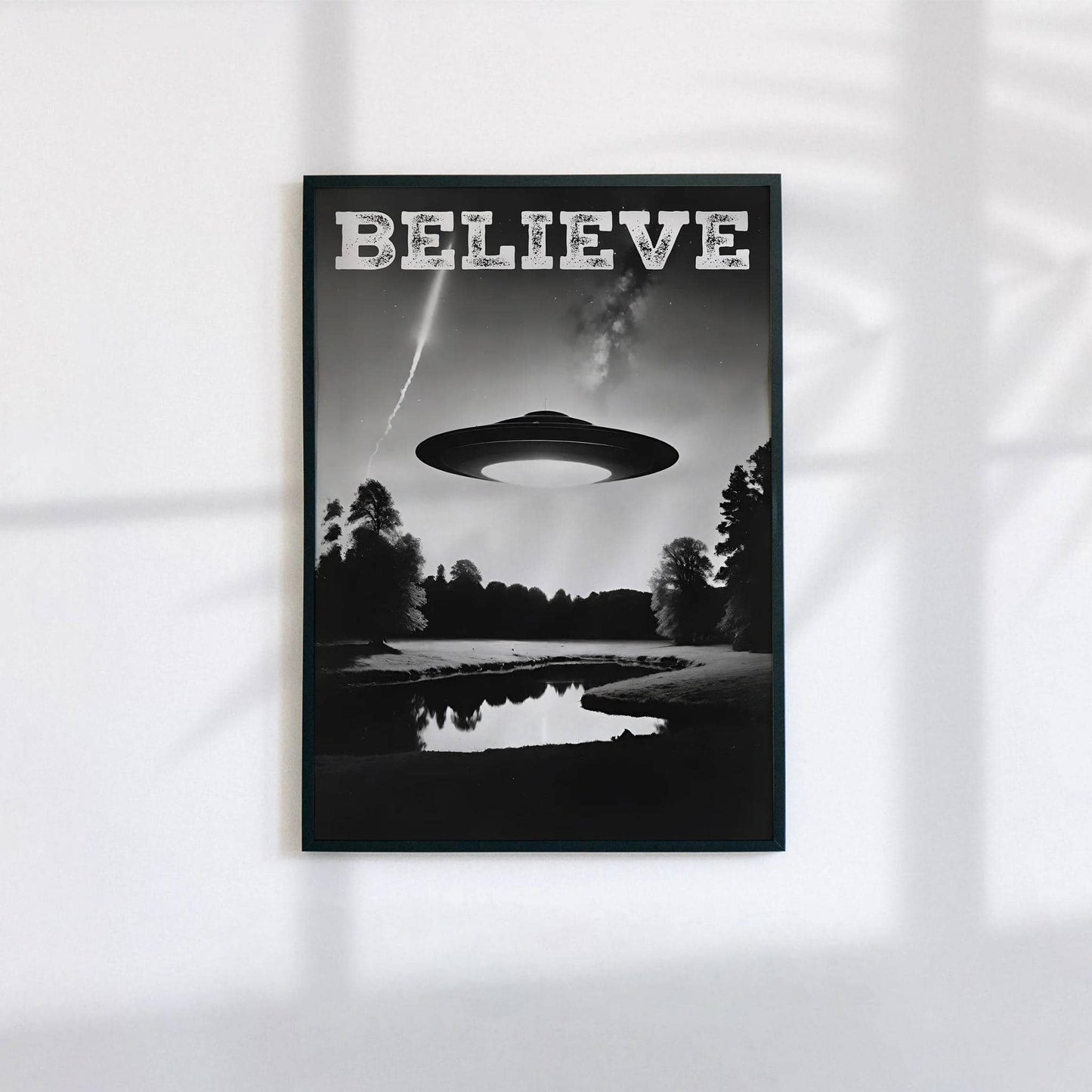 BELIEVE - Vintage UFO Poster