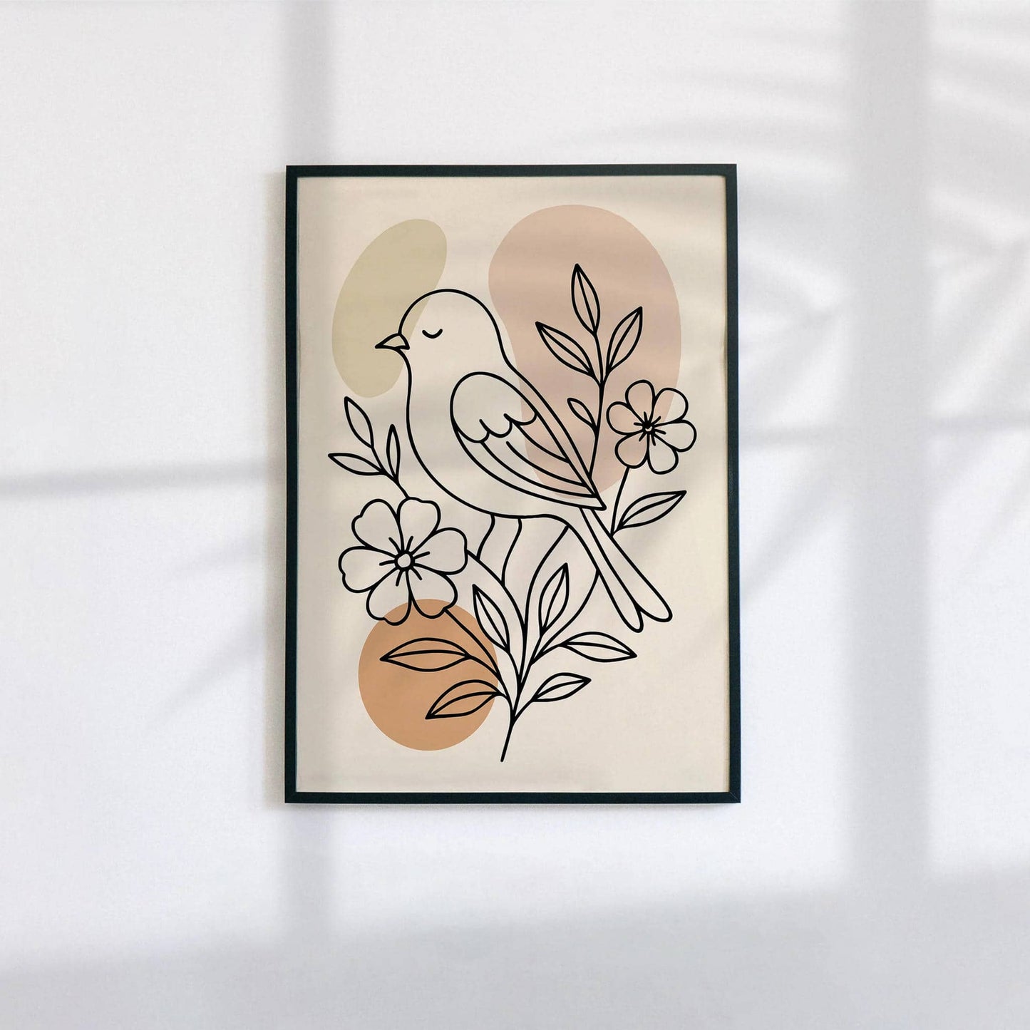 Cute Little Bird Line Art Print 2025