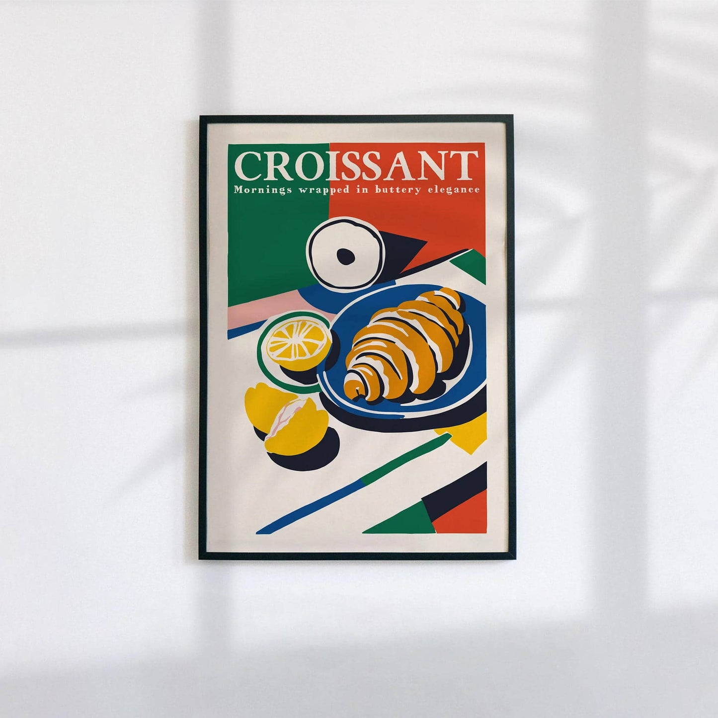 Croissant - Retro Wall Art Print