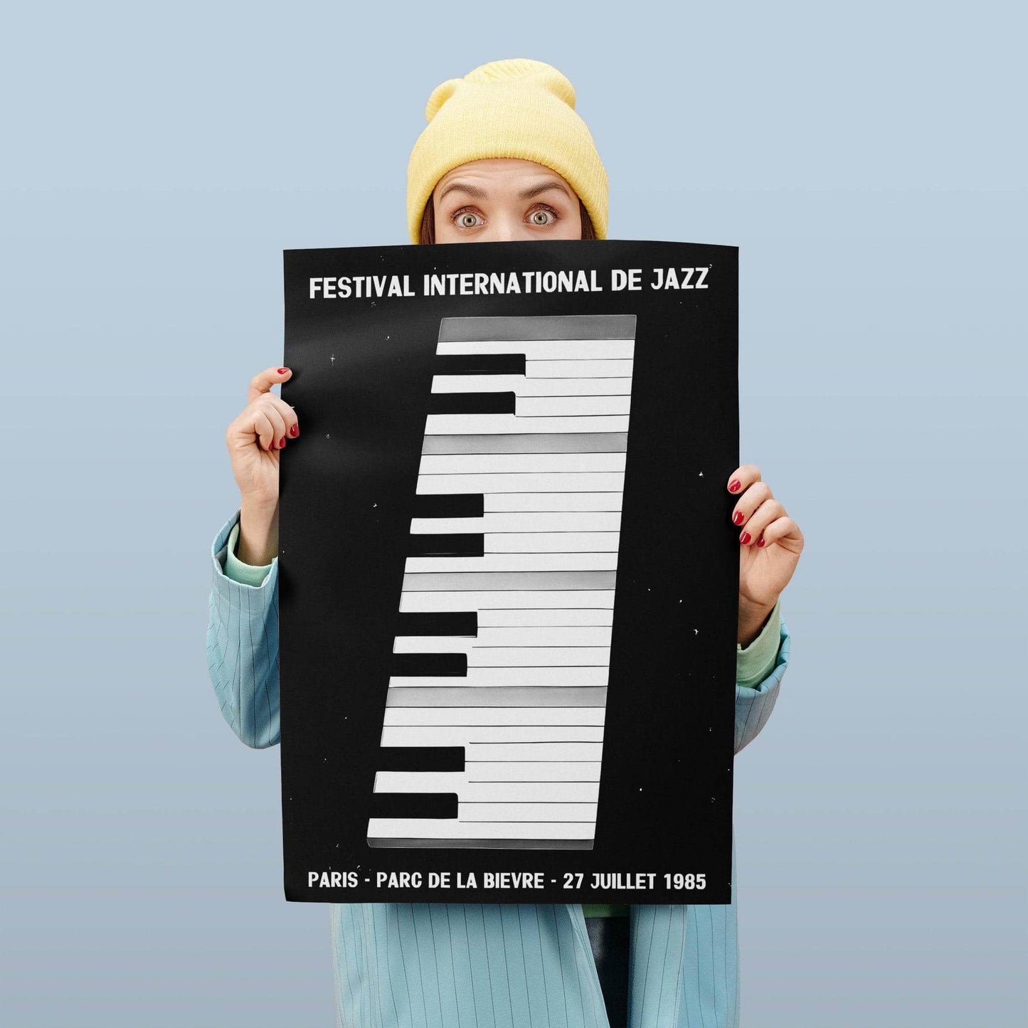 French Jazz Festival Poster - Black and White - HypeSheriff