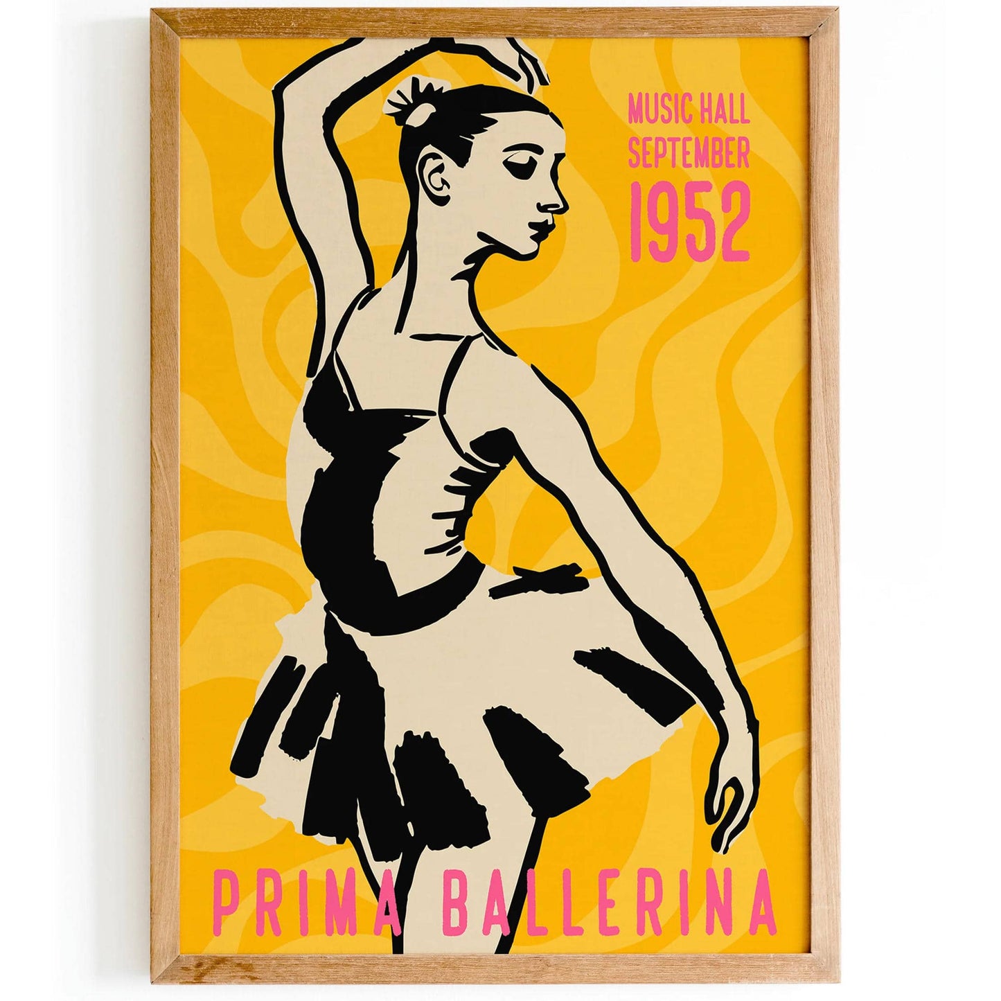 Yellow Prima Ballerina Art Print - HypeSheriff