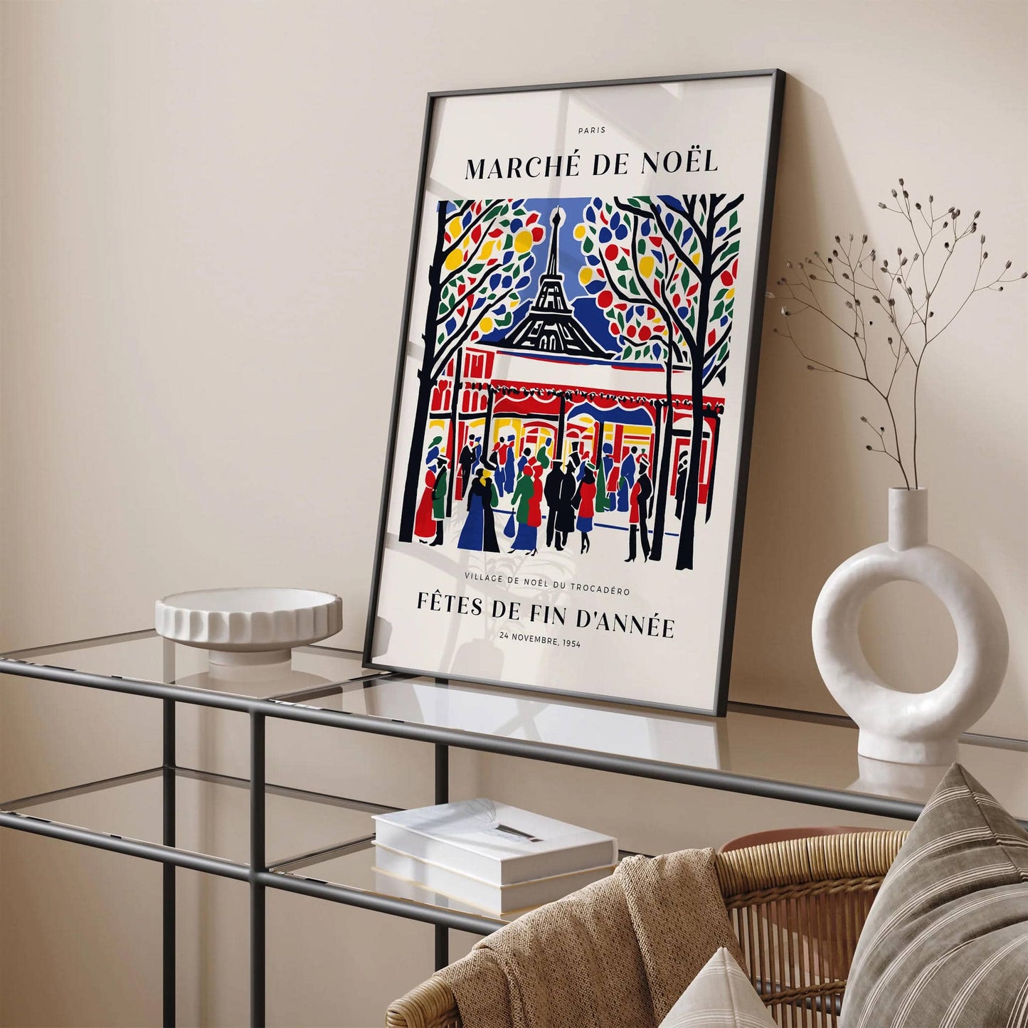 Paris Marche de Noel Christmas Poster - HypeSheriff