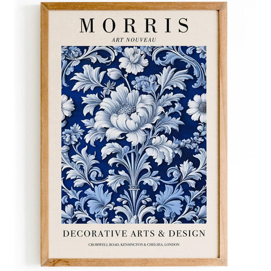 Blue Botanical Morris Wall Art 2025 - HypeSheriff