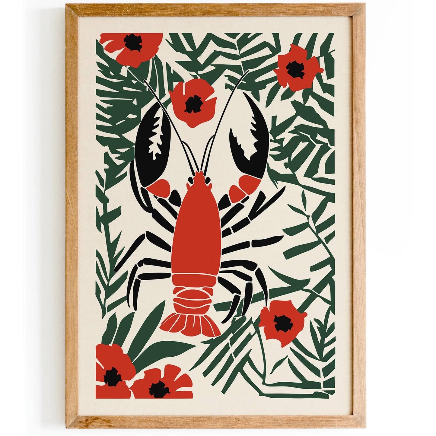 Retro Red Lobster Kitchen Poster - HypeSheriff