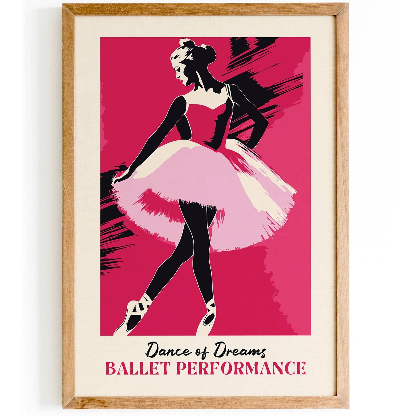 Dance of Dreams Ballet Magenta Poster - HypeSheriff